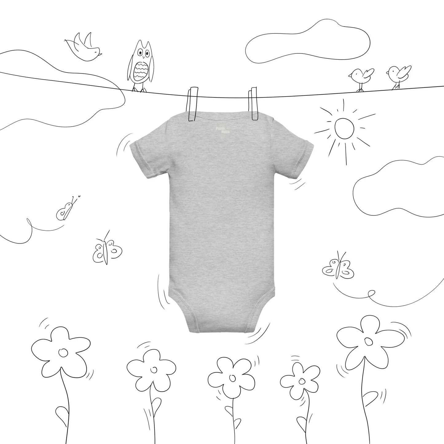 pink sunset | baby onesie - f u n k + f i n a