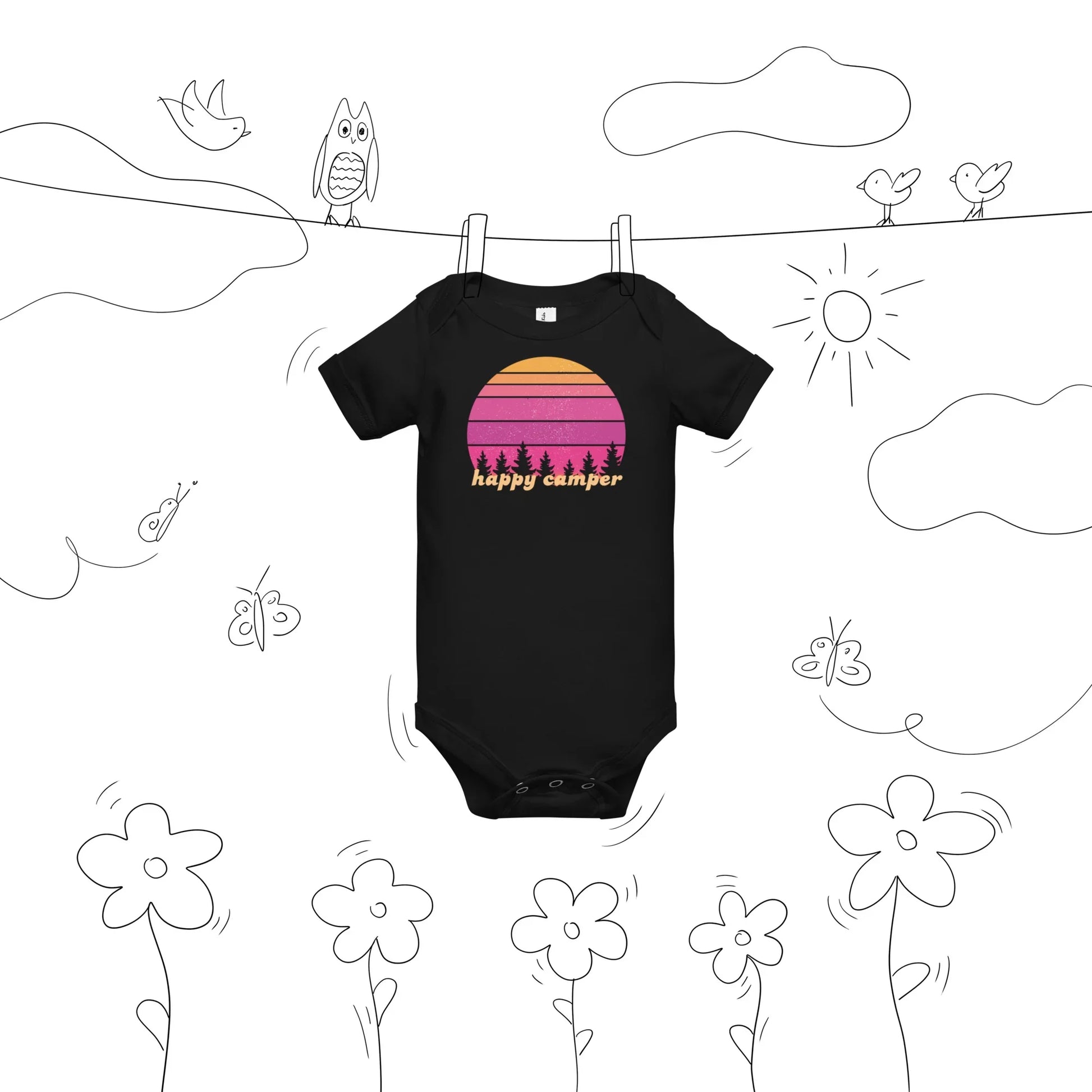 pink sunset | baby onesie - f u n k + f i n a