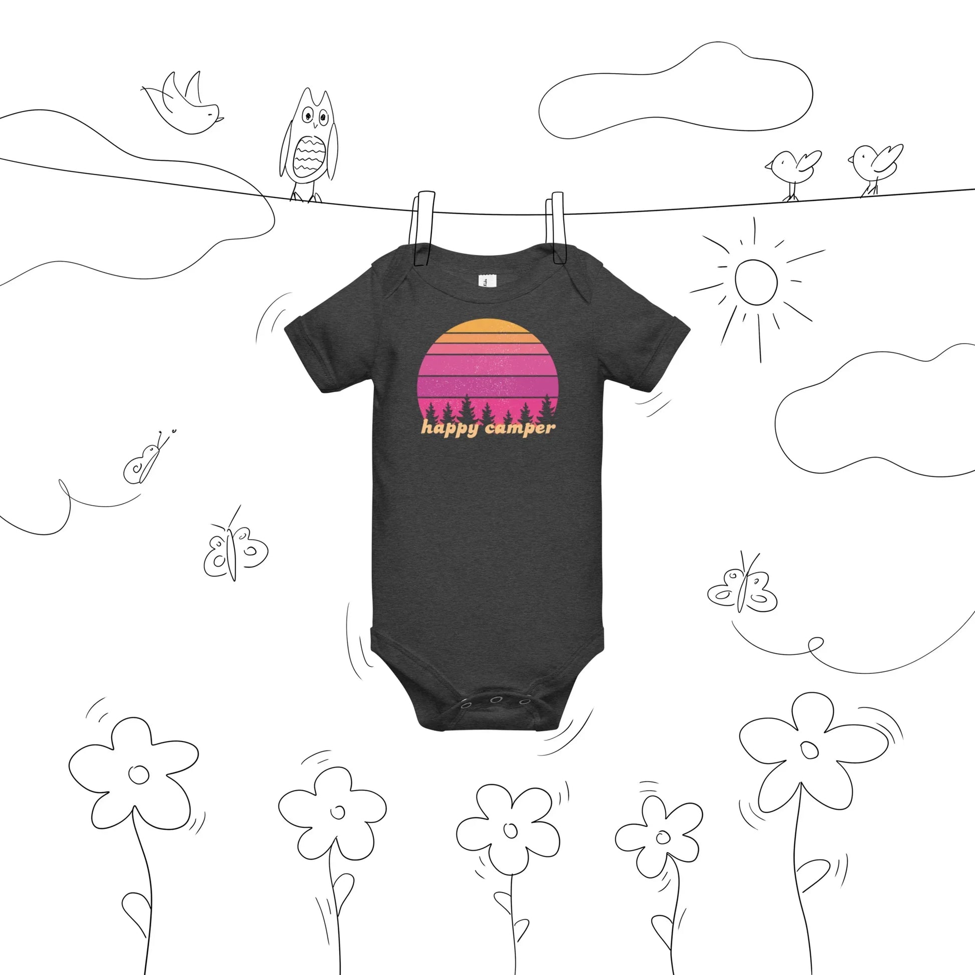 pink sunset | baby onesie - f u n k + f i n a