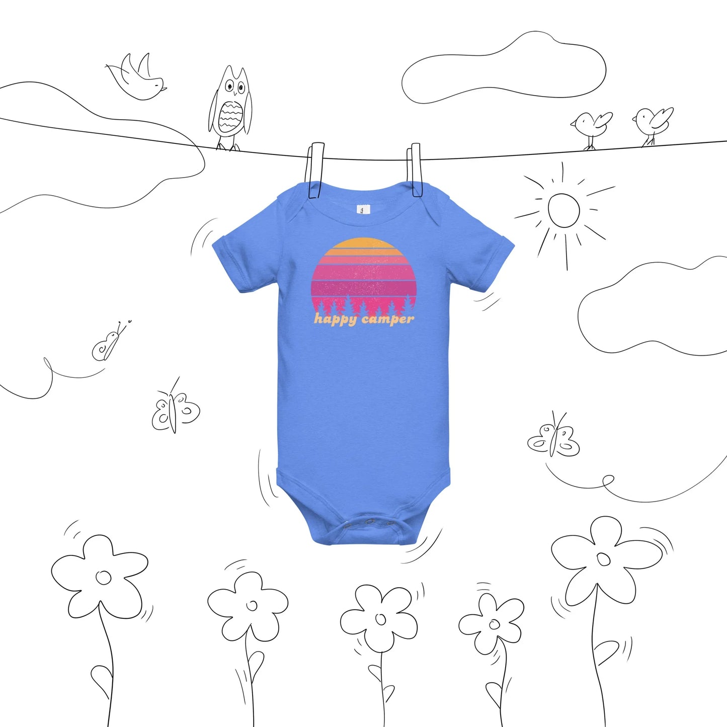 pink sunset | baby onesie - f u n k + f i n a