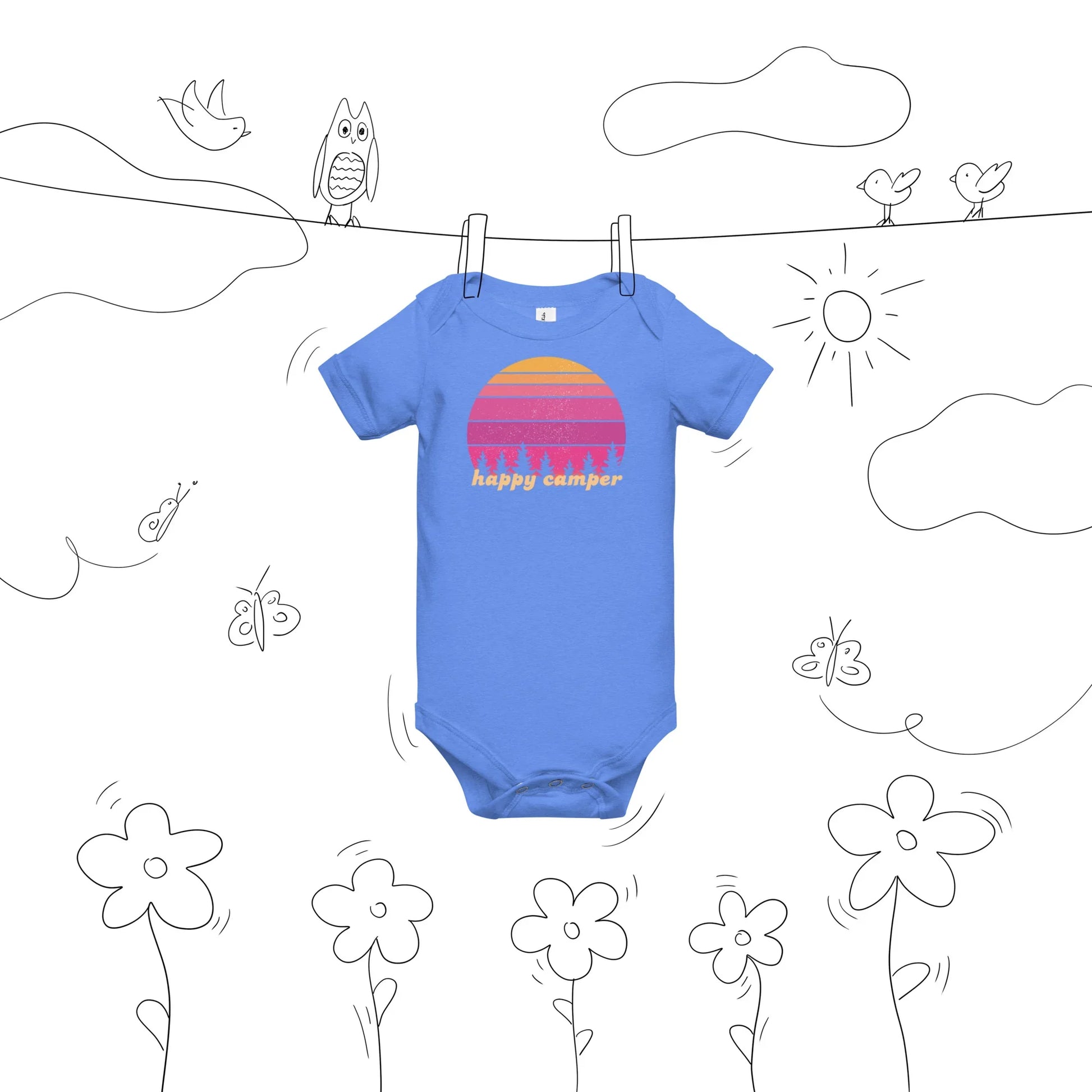 pink sunset | baby onesie - f u n k + f i n a