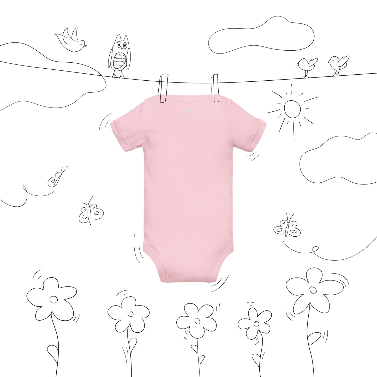pink sunset | baby onesie - f u n k + f i n a