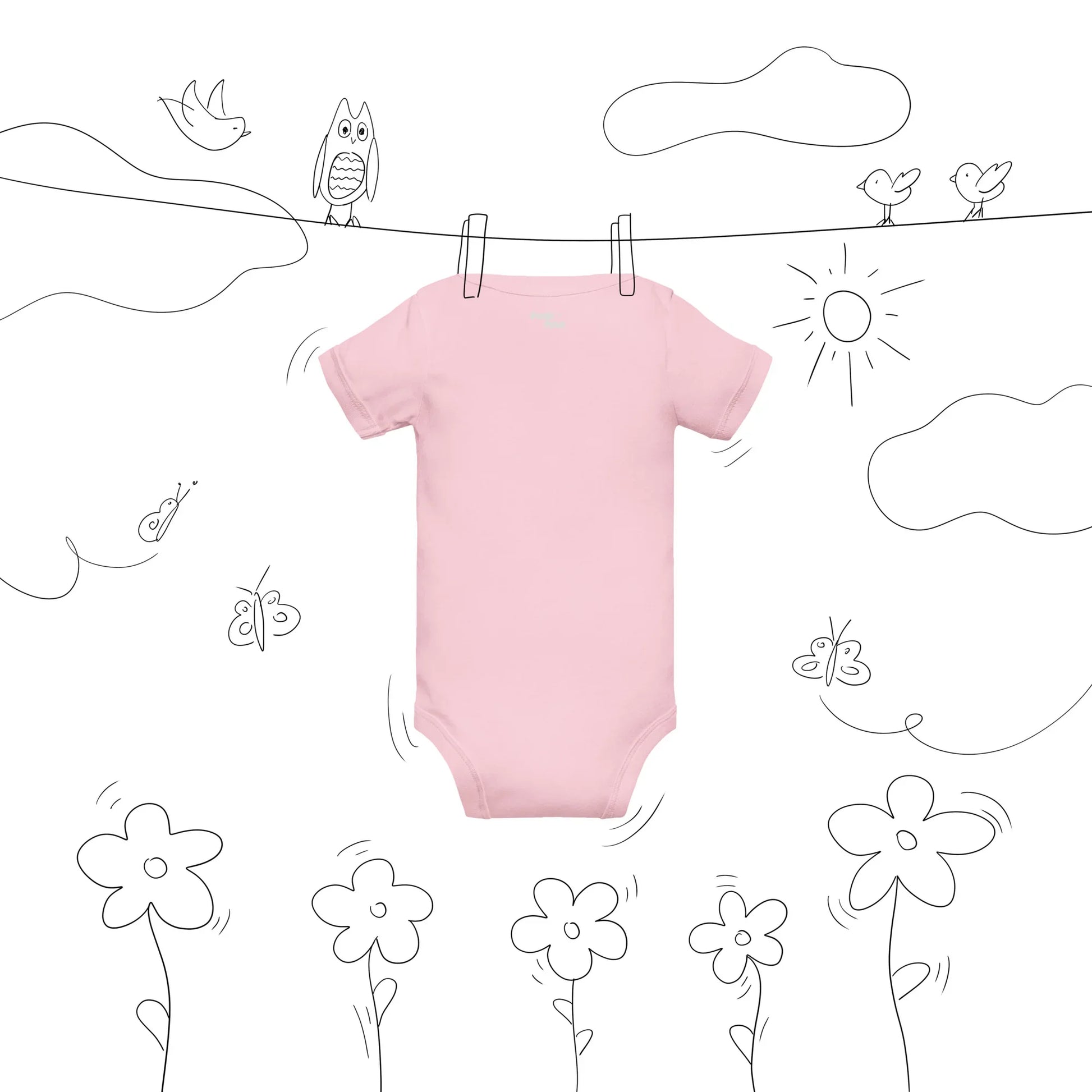 pink sunset | baby onesie - f u n k + f i n a