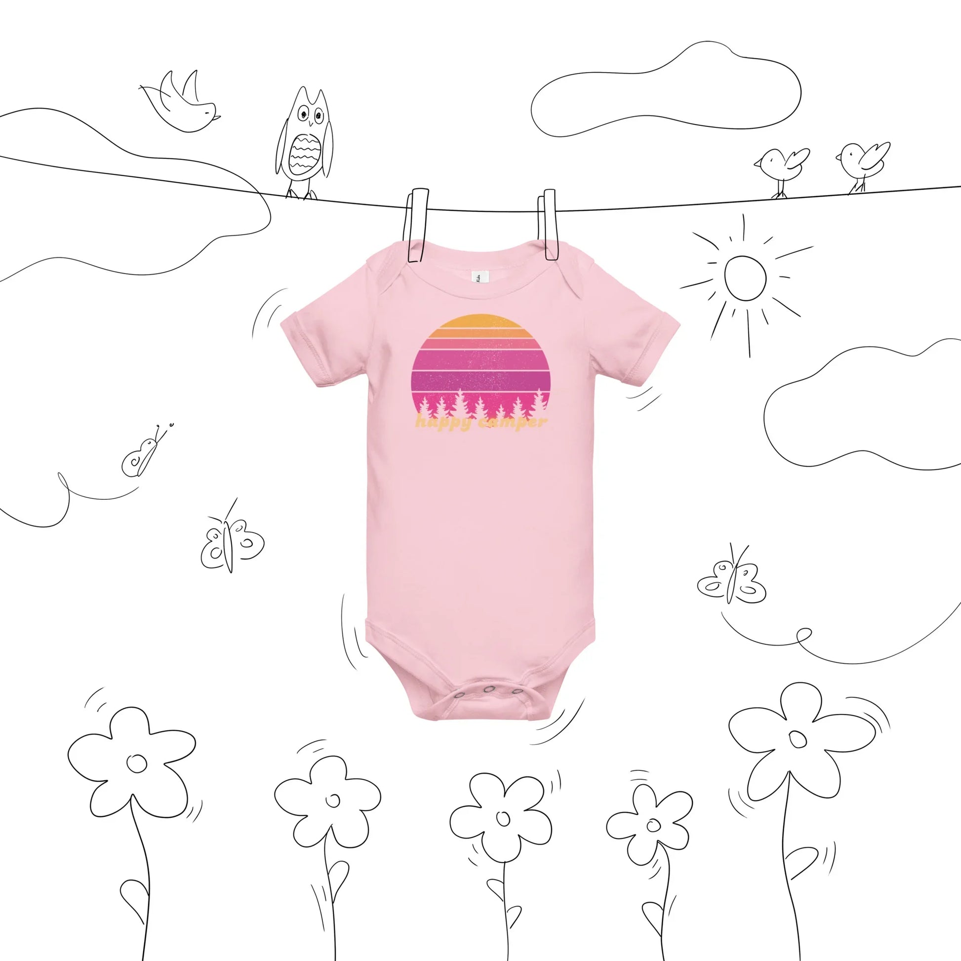 pink sunset | baby onesie - f u n k + f i n a