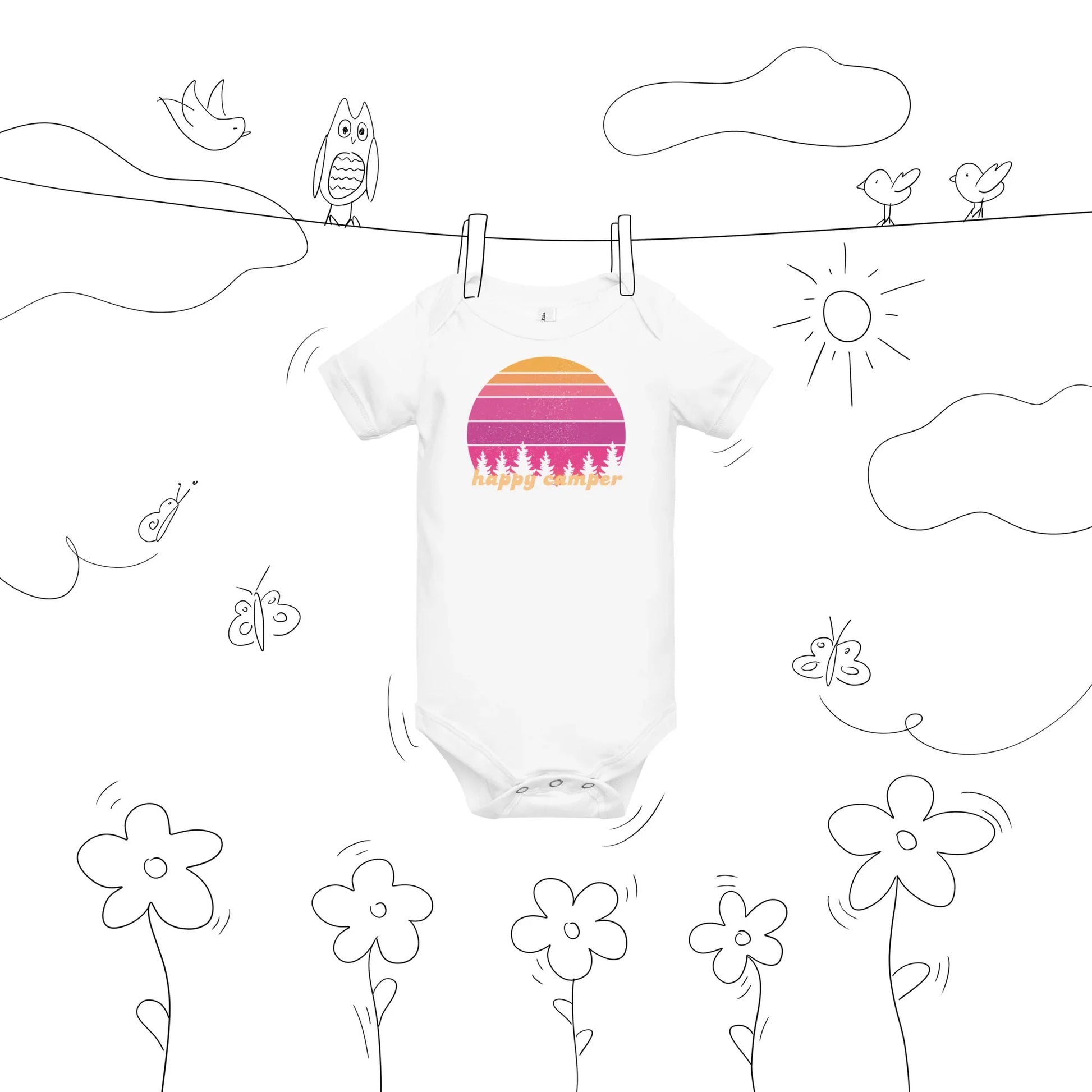 pink sunset | baby onesie - f u n k + f i n a