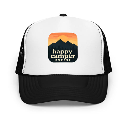happy camper sunset | trucker hat - f u n k + f i n a