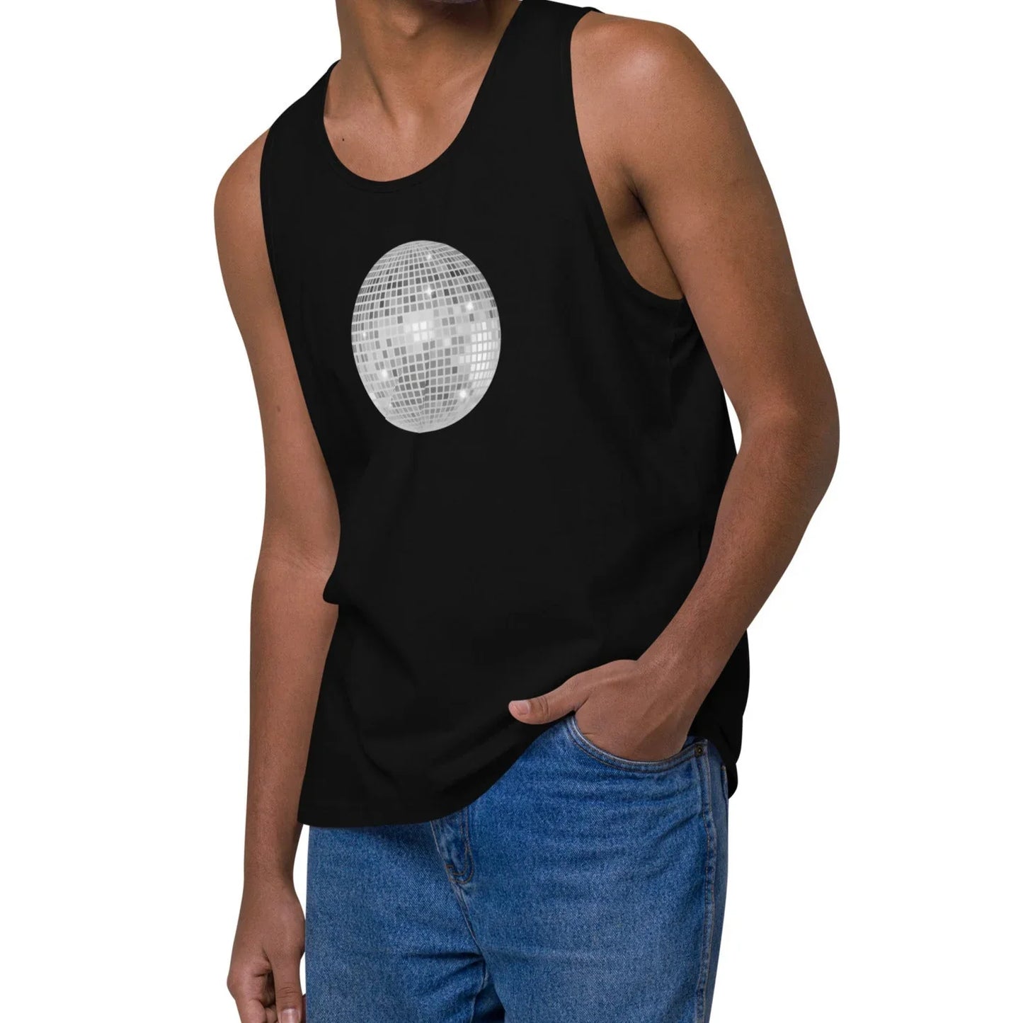 discoball | premium cotton tank top - f u n k + f i n a