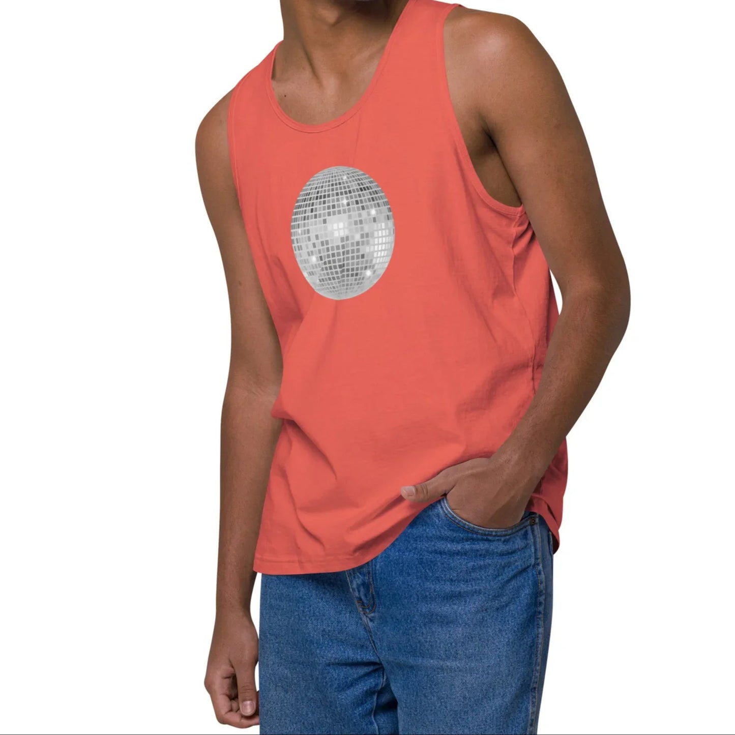 discoball | premium cotton tank top - f u n k + f i n a