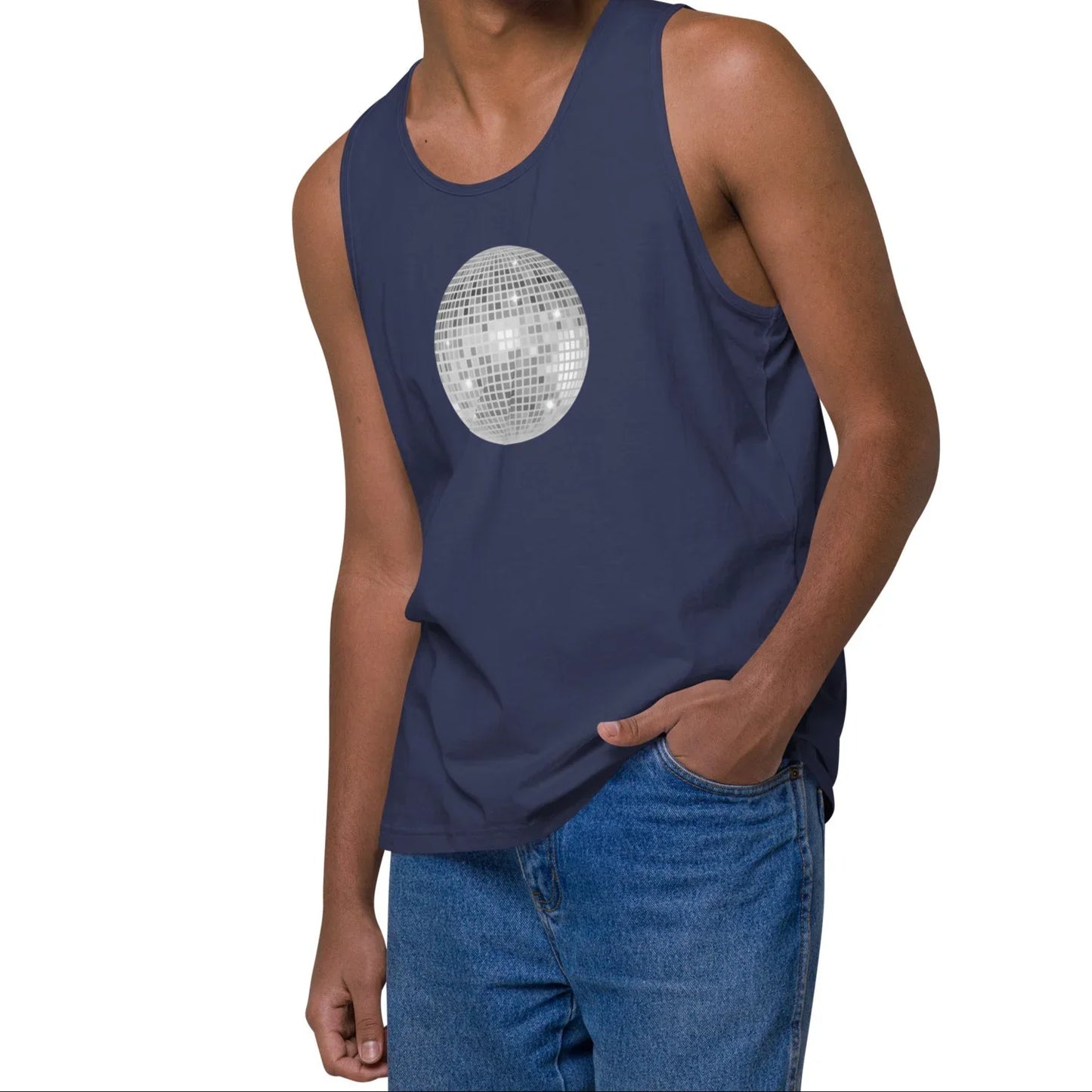discoball | premium cotton tank top - f u n k + f i n a