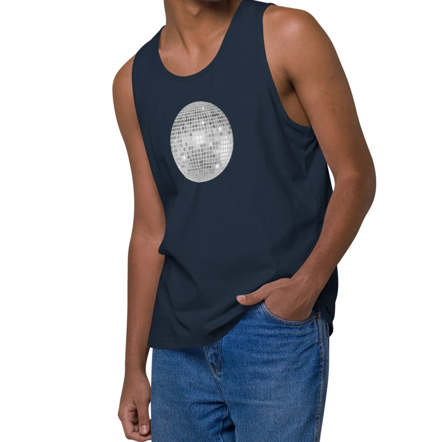 discoball | premium cotton tank top - f u n k + f i n a