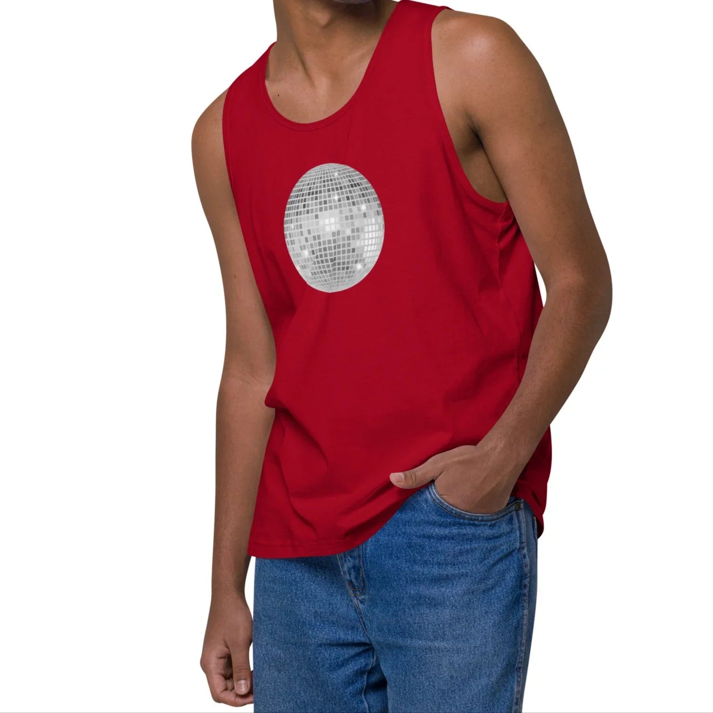 discoball | premium cotton tank top - f u n k + f i n a