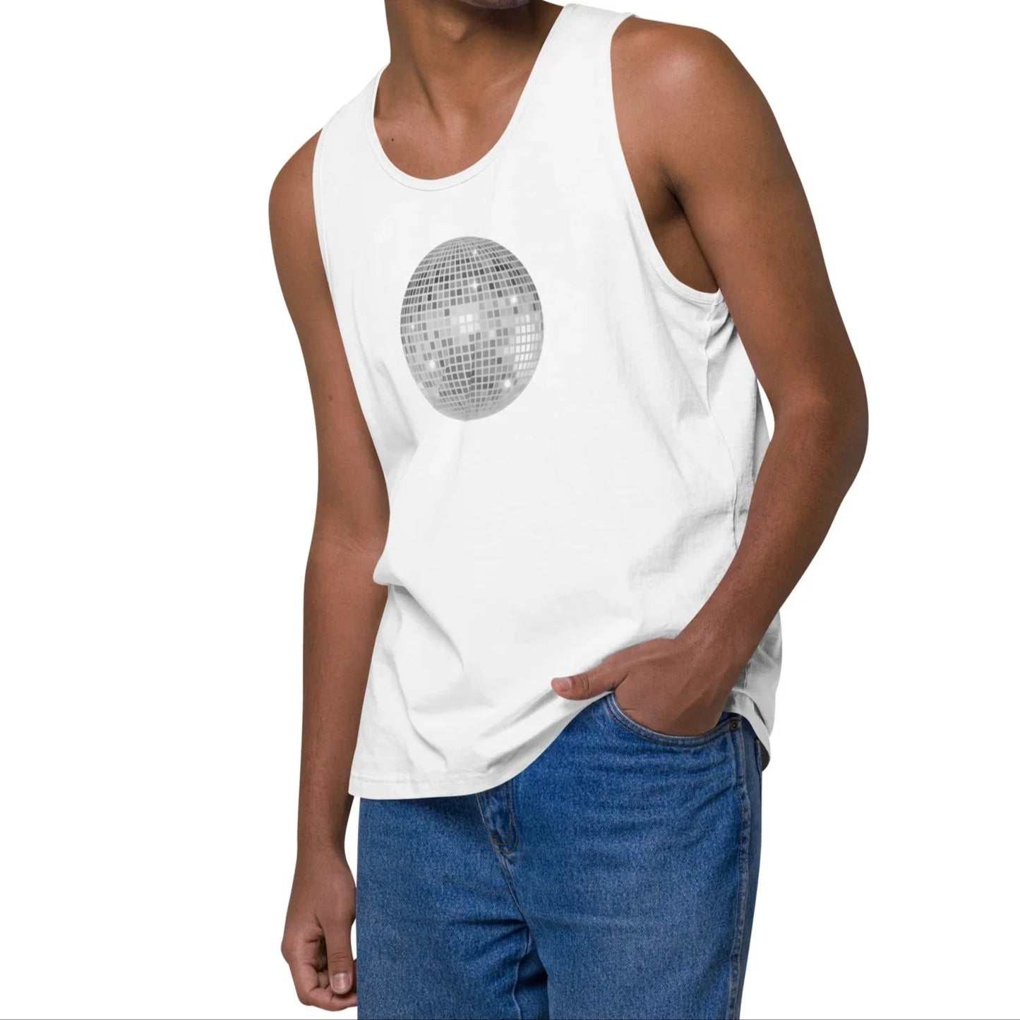 discoball | premium cotton tank top - f u n k + f i n a