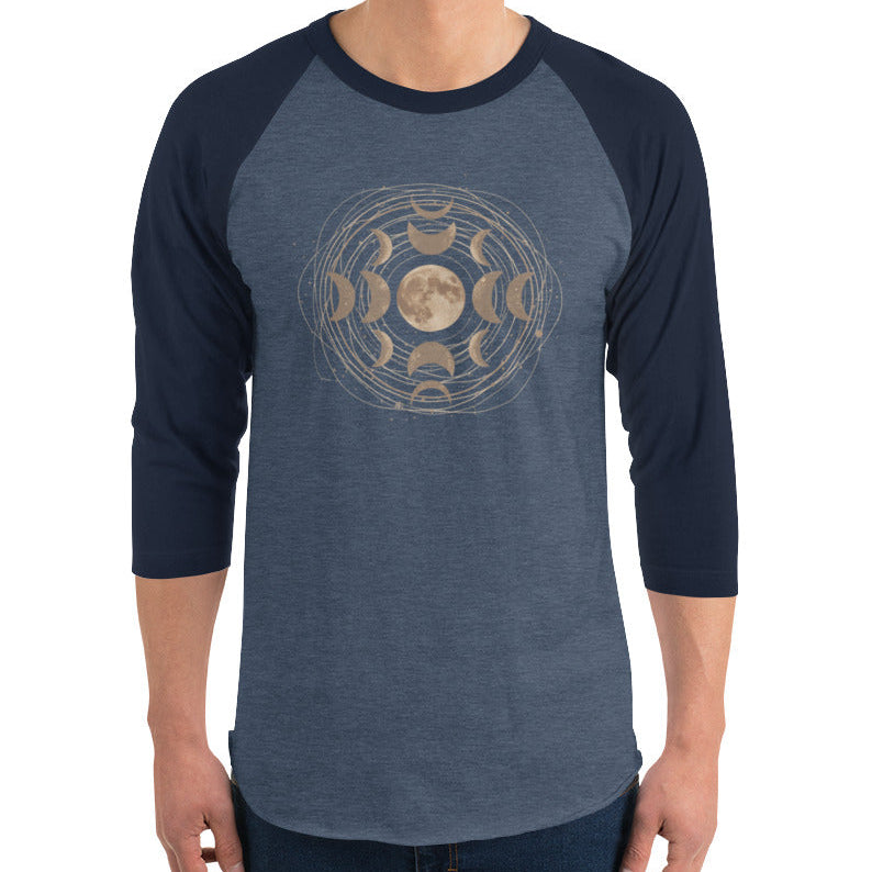 spiral moon | baseball tee