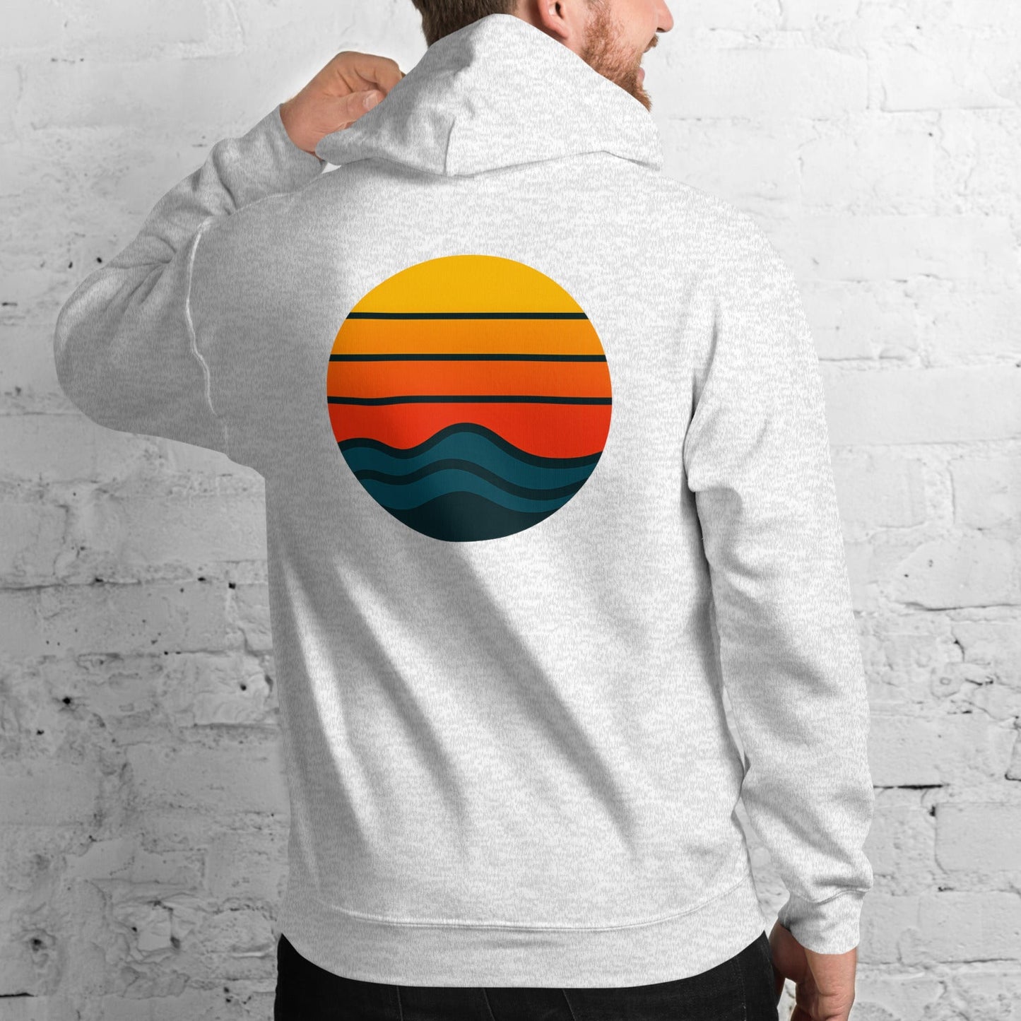 retro sunset back | hoodie