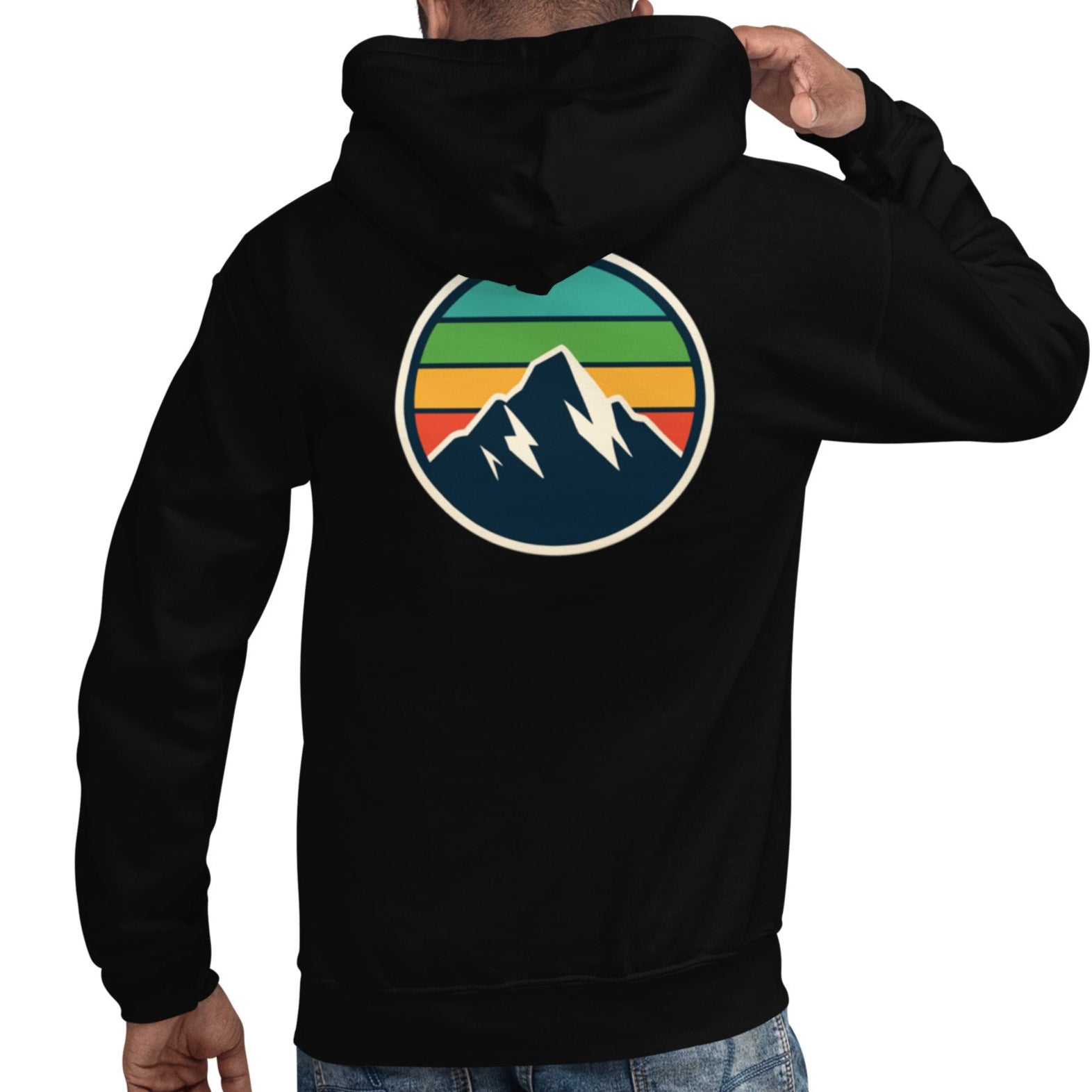 rainbow mountain back | hoodie