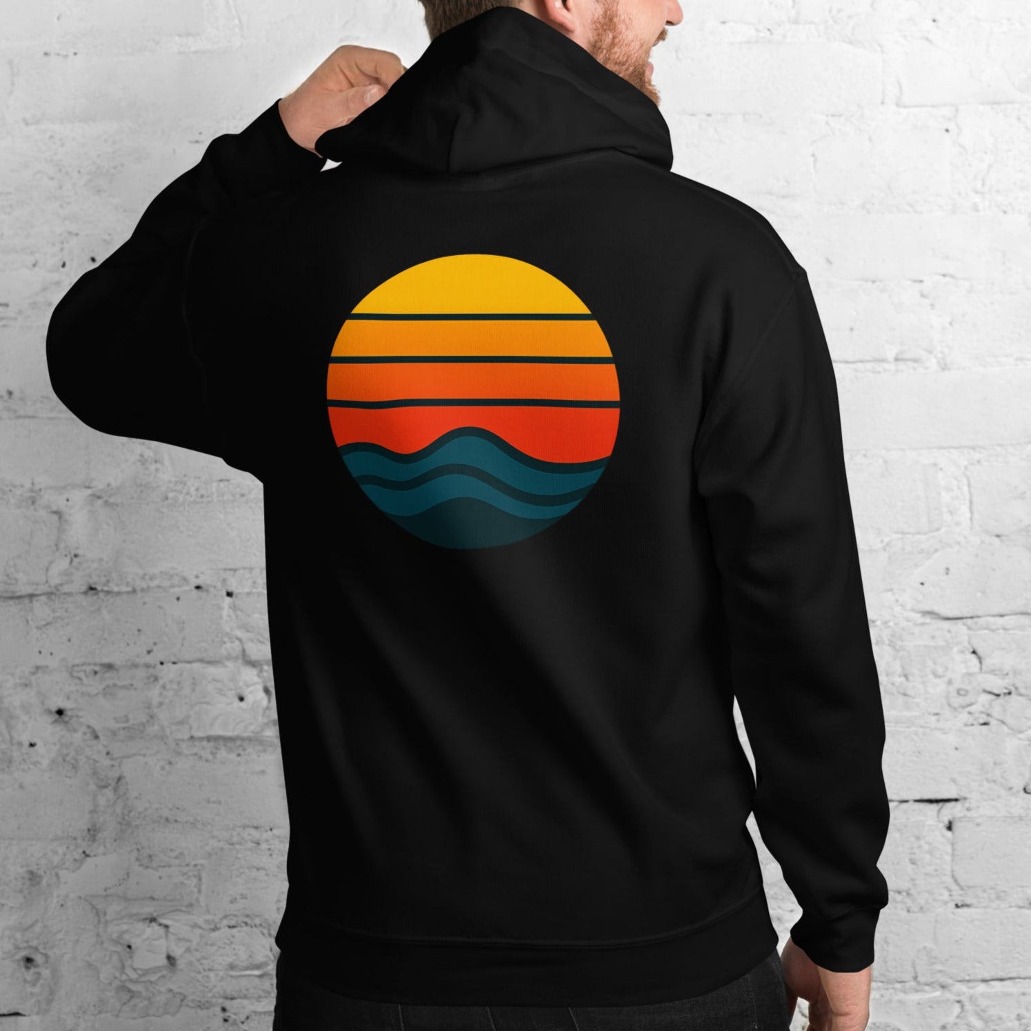 retro sunset back | hoodie