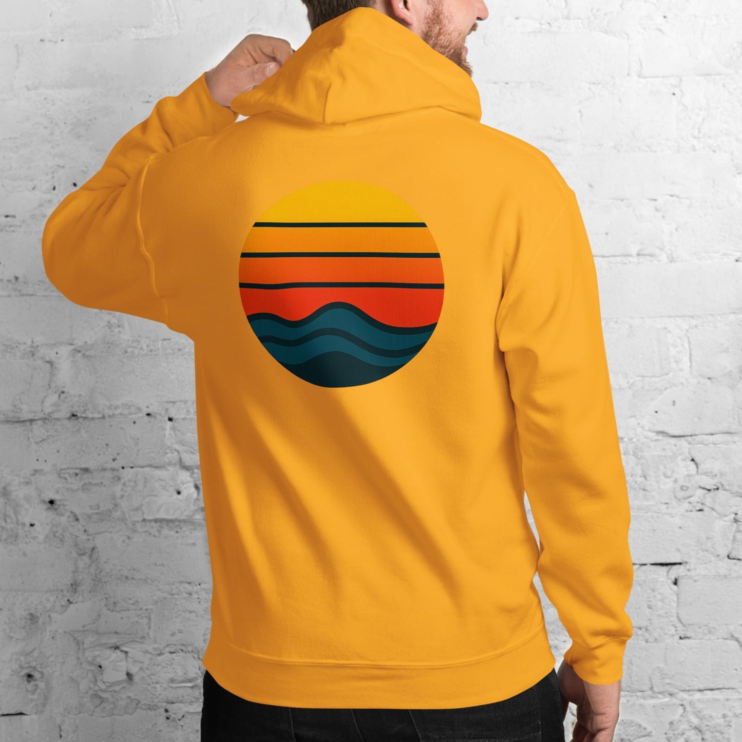 retro sunset back | hoodie