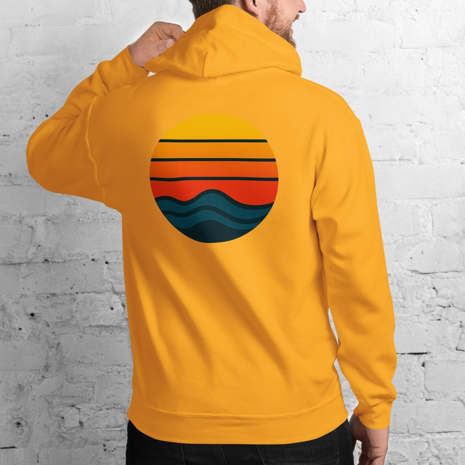 retro sunset back | hoodie