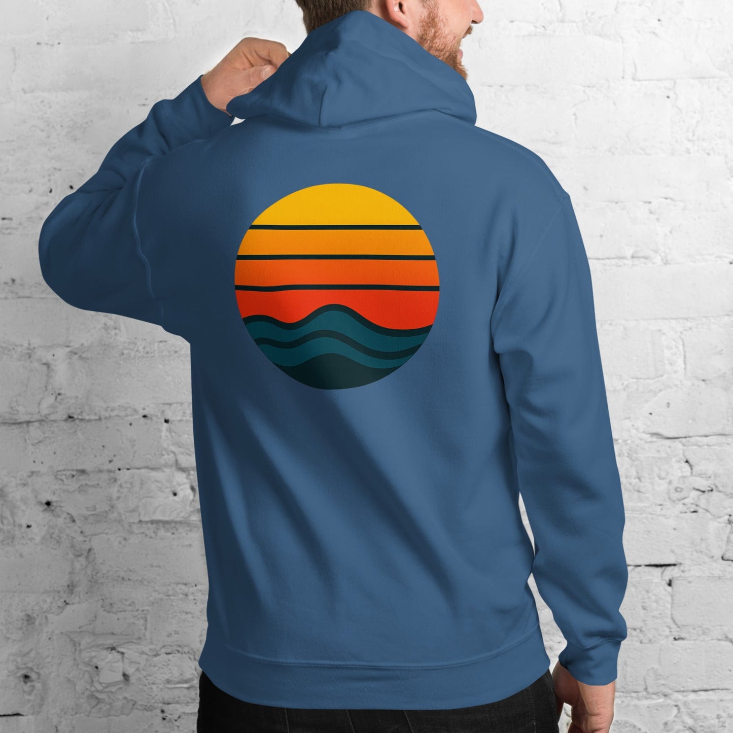 retro sunset back | hoodie