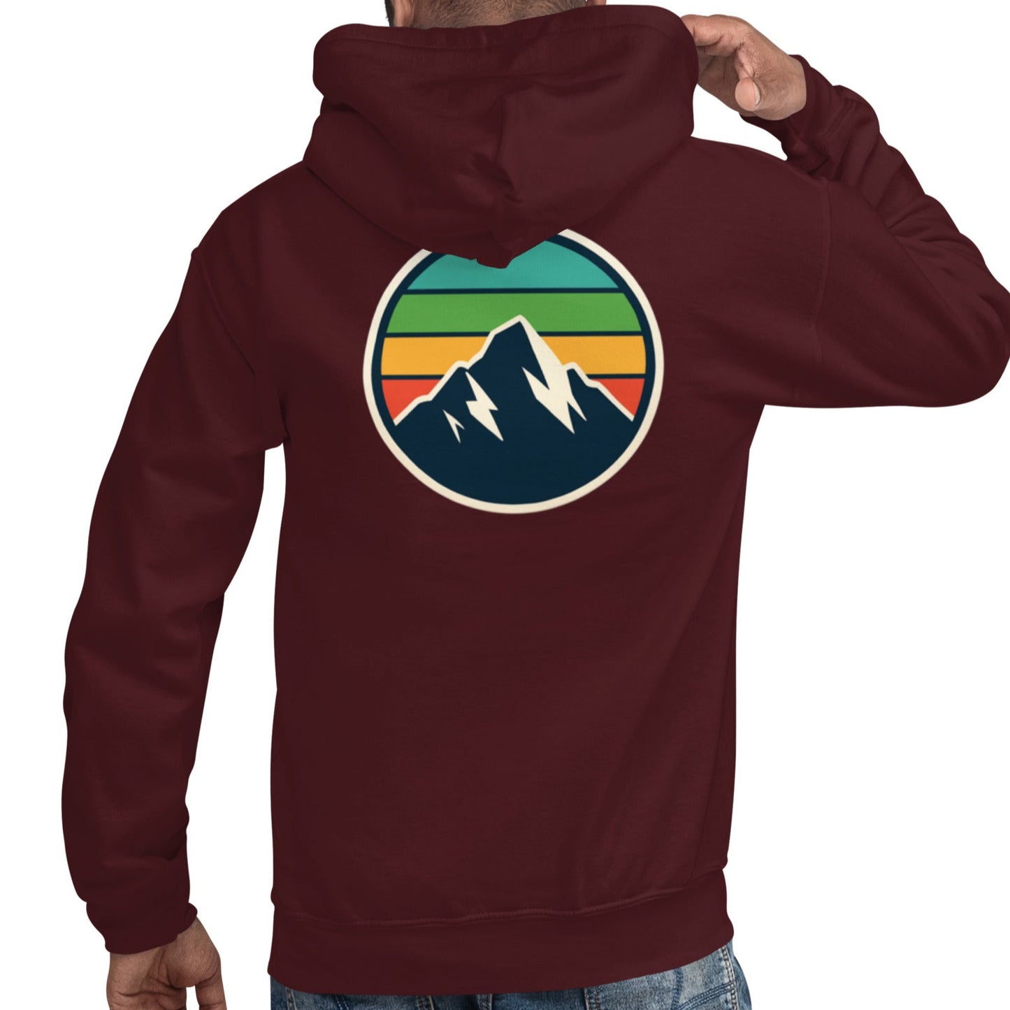 rainbow mountain back | hoodie