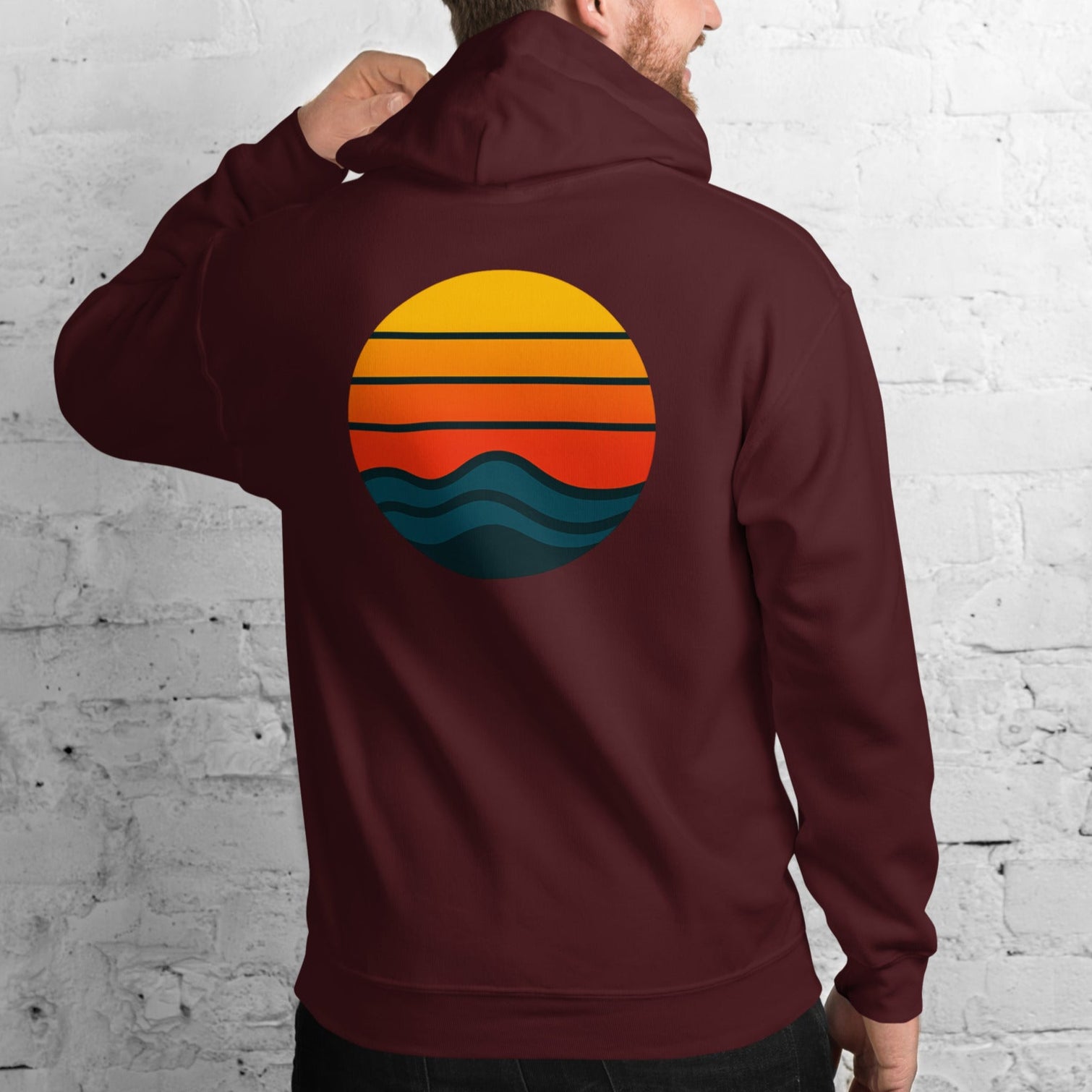 retro sunset back | hoodie