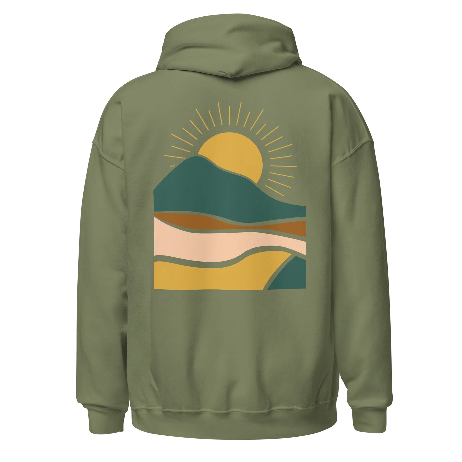 rustic sunrise back | hoodie - f u n k + f i n a