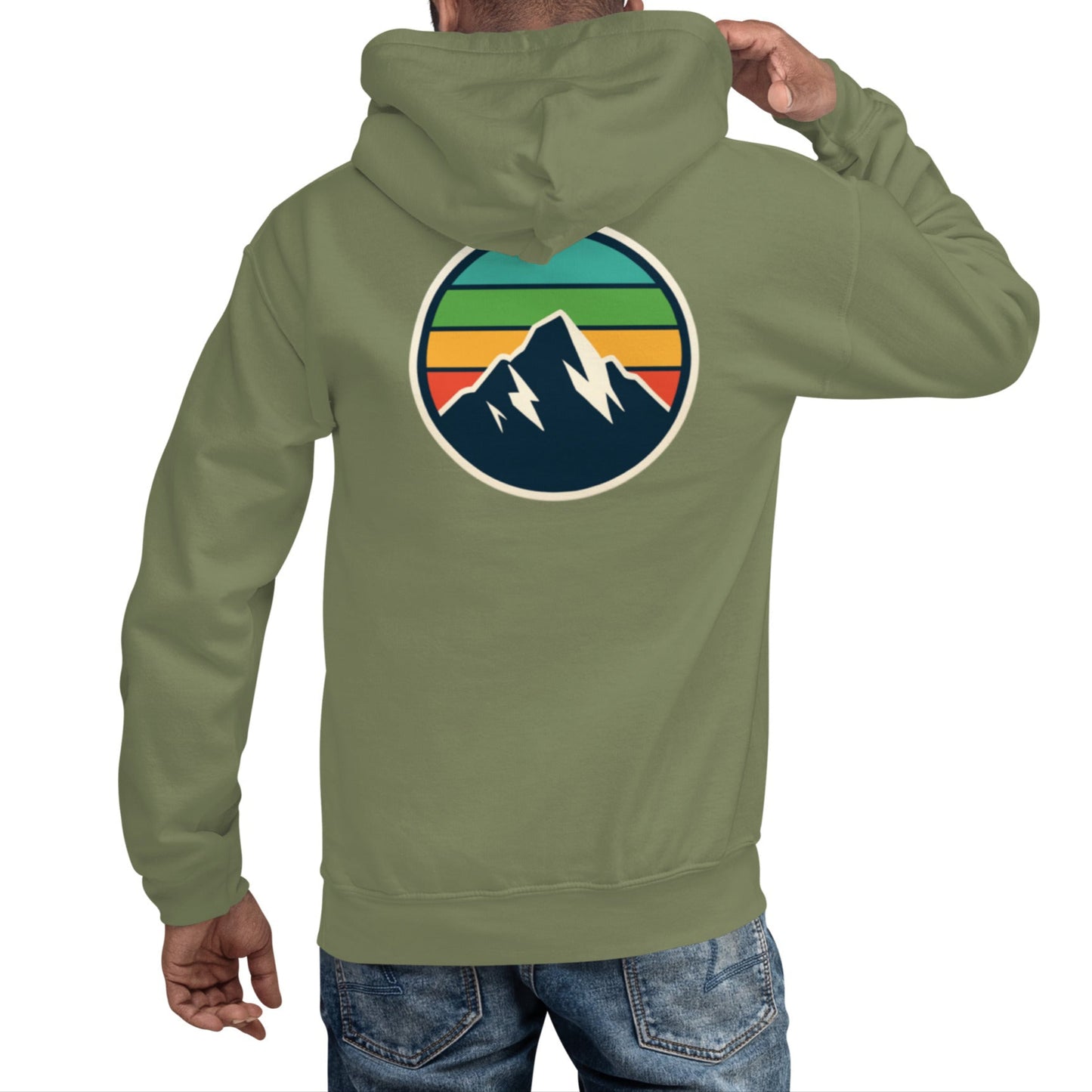 rainbow mountain back | hoodie