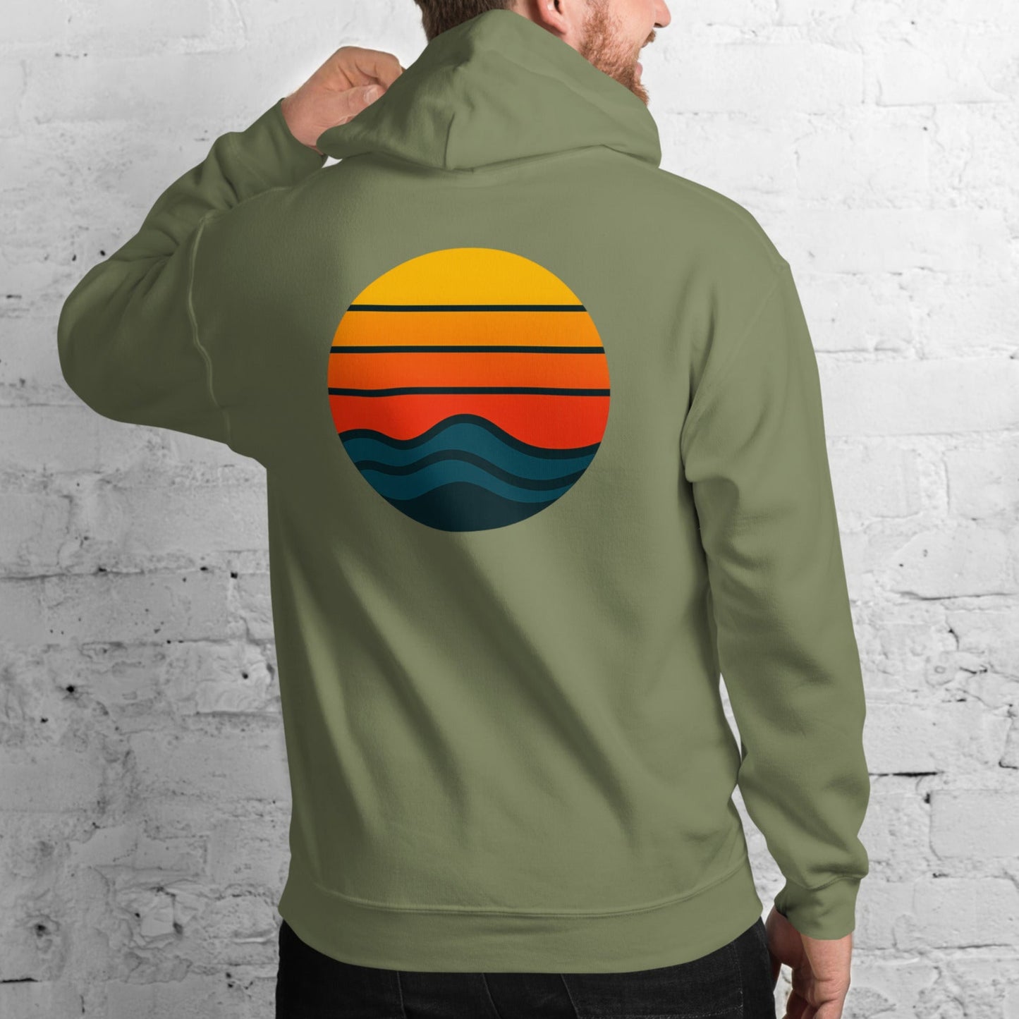 retro sunset back | hoodie