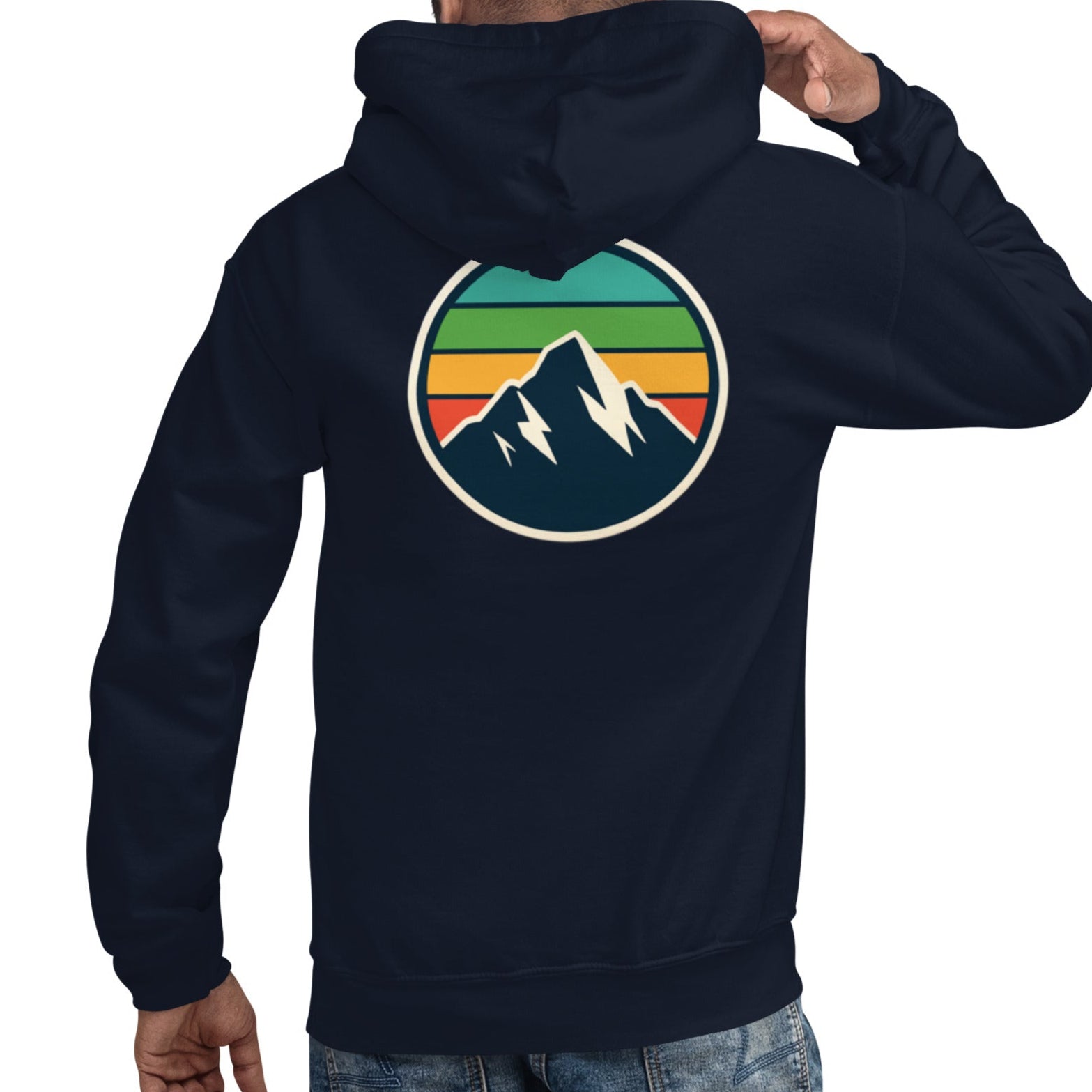 rainbow mountain back | hoodie