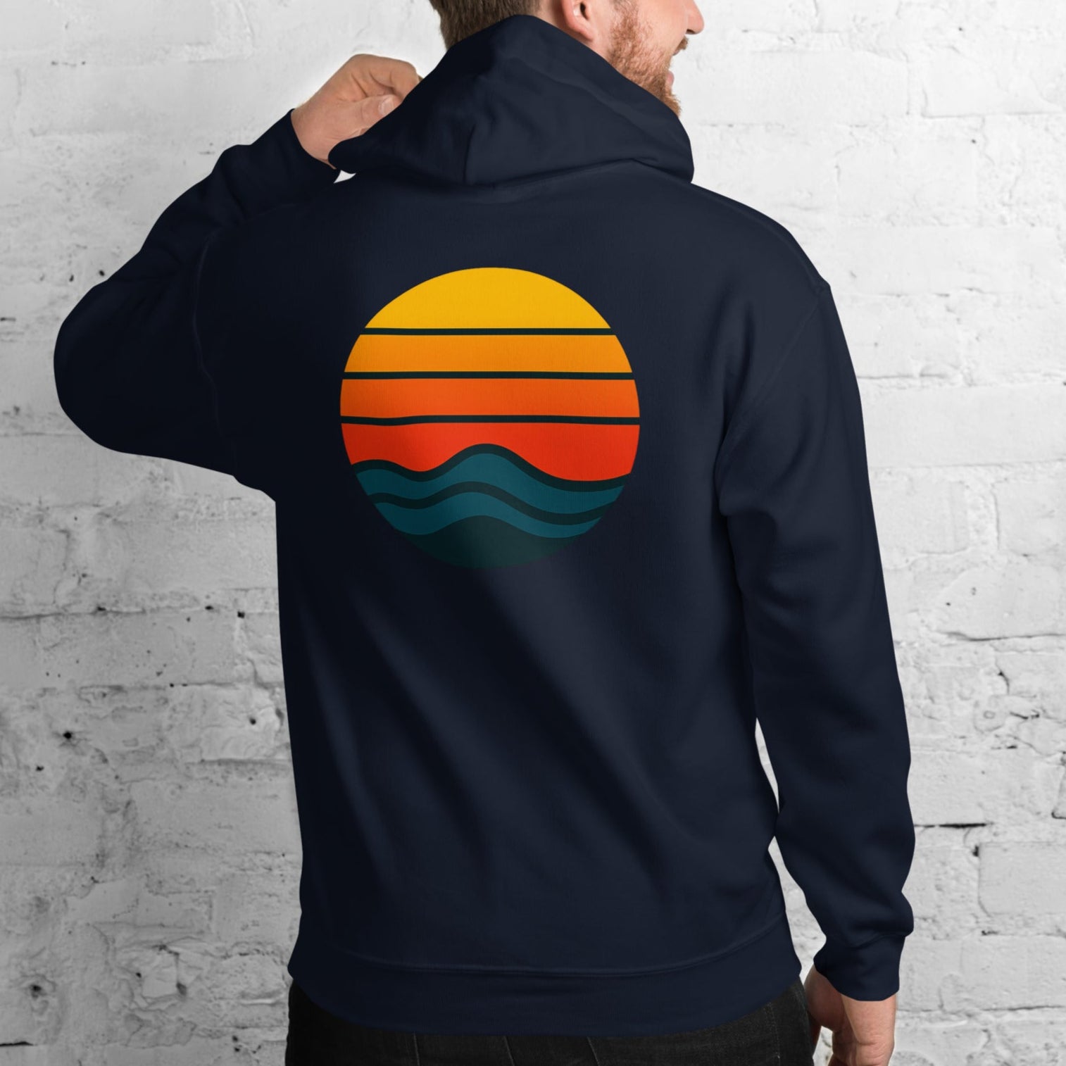 retro sunset back | hoodie