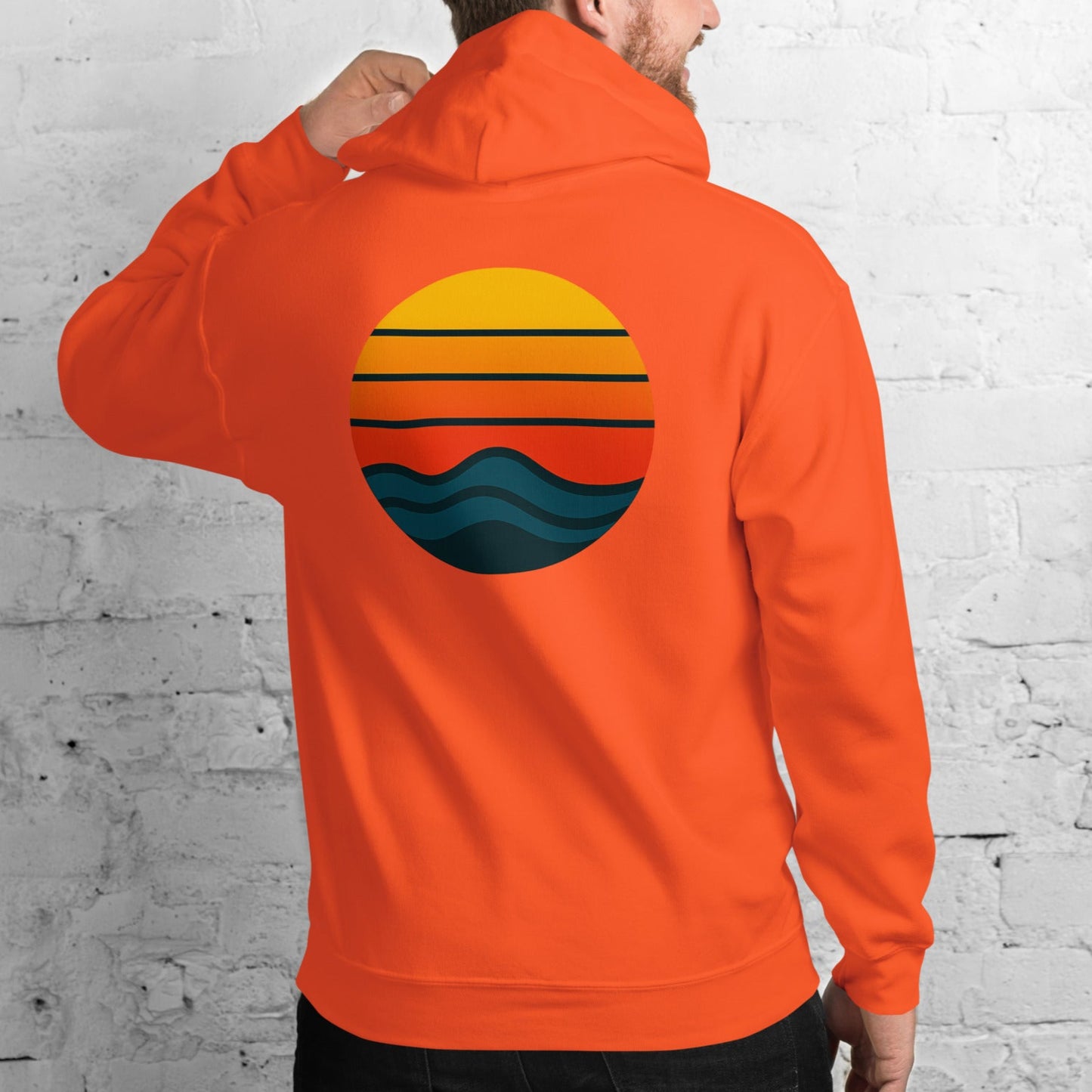 retro sunset back | hoodie