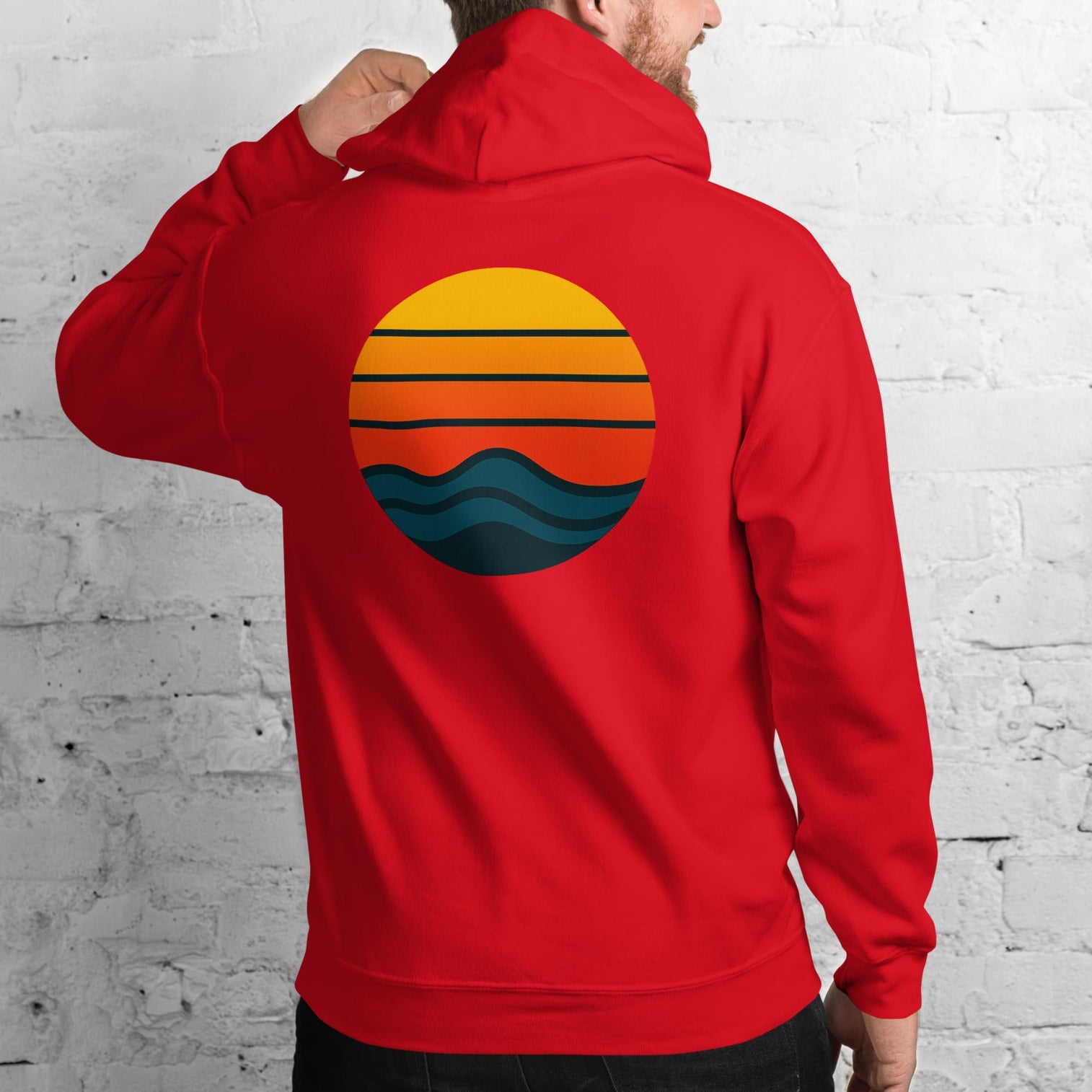 retro sunset back | hoodie