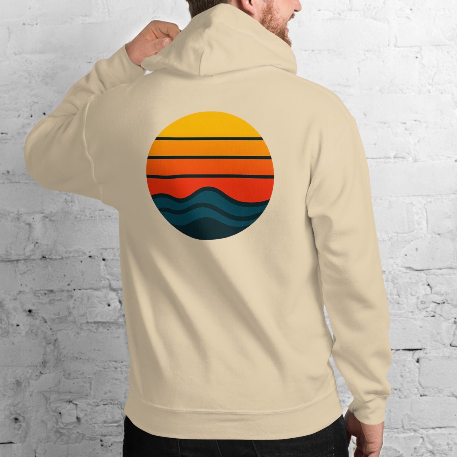 retro sunset back | hoodie