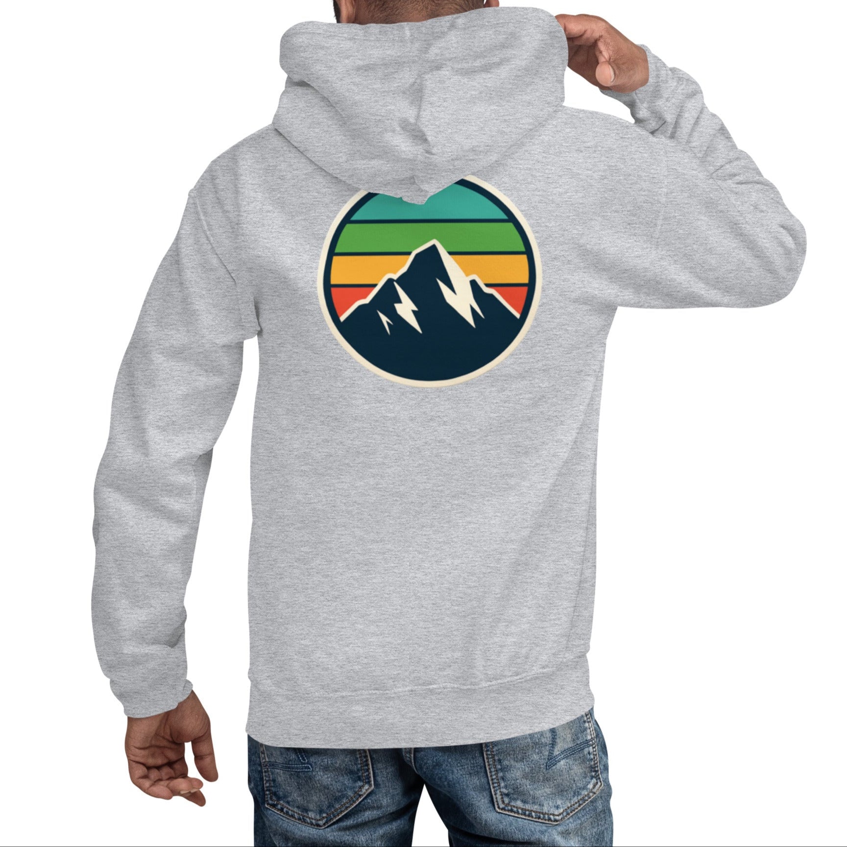 rainbow mountain back | hoodie