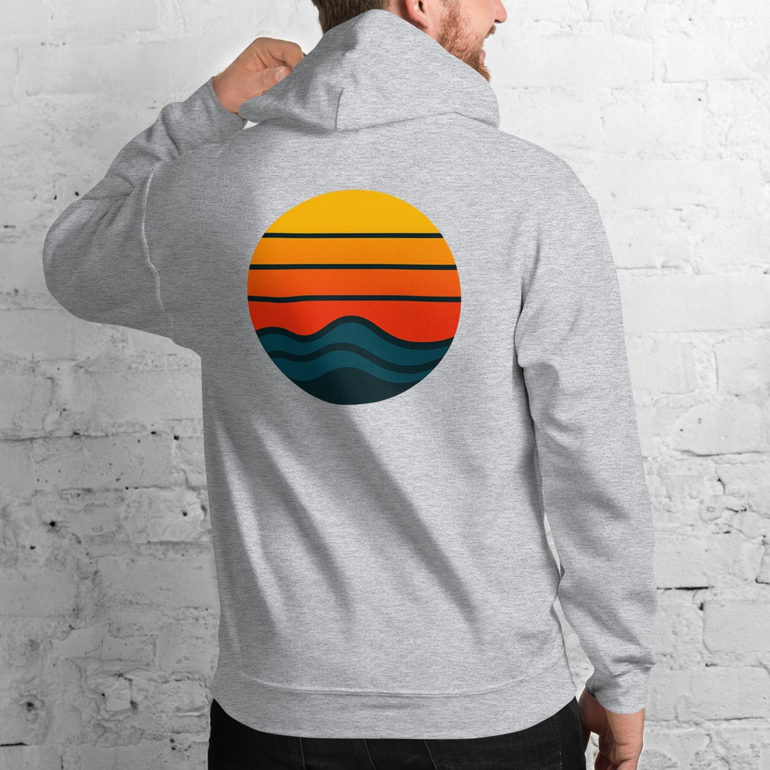 retro sunset back | hoodie