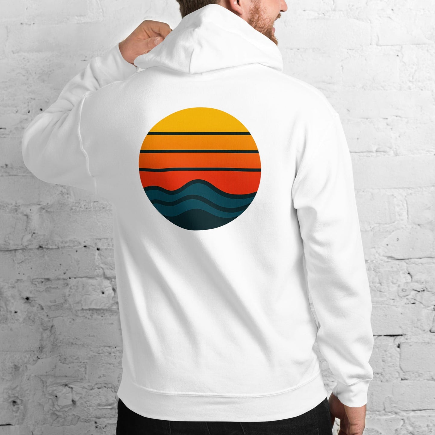 retro sunset back | hoodie