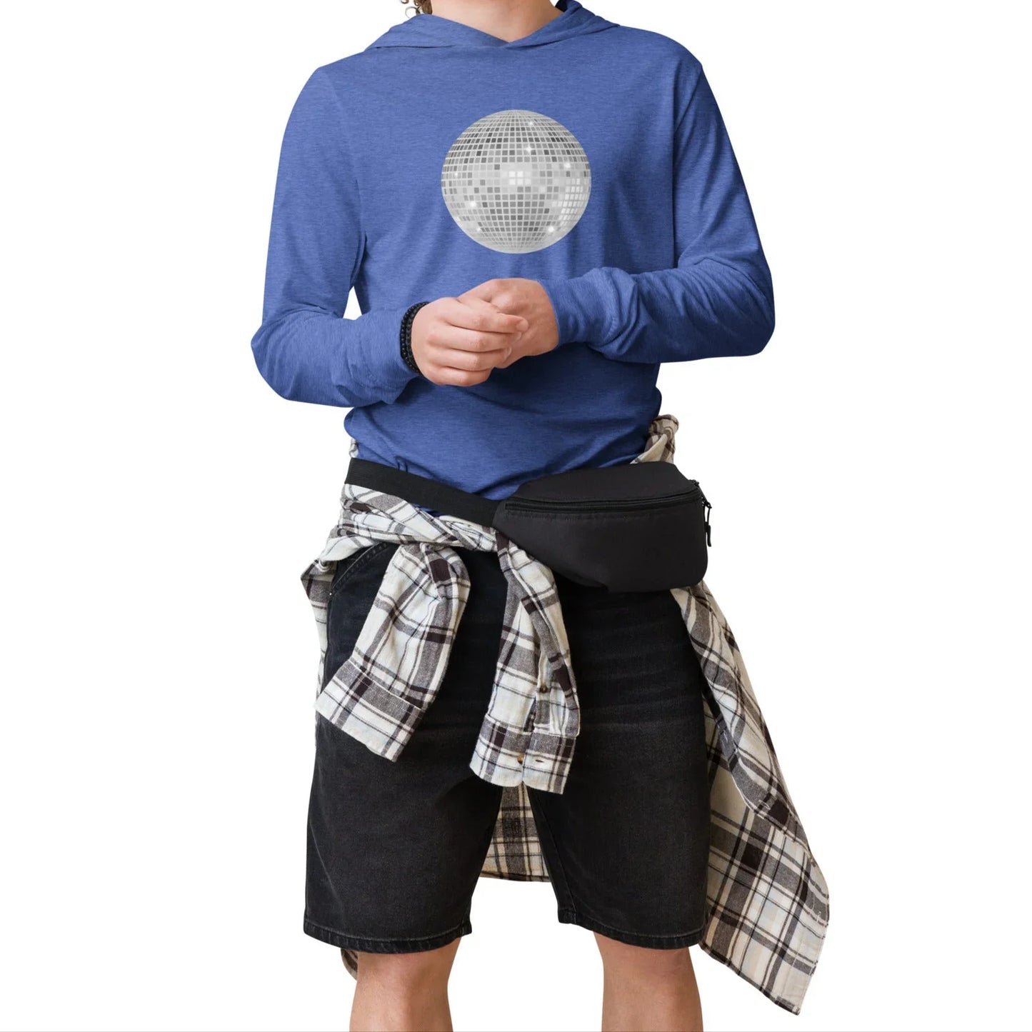 discoball | hooded long-sleeve tee - f u n k + f i n a