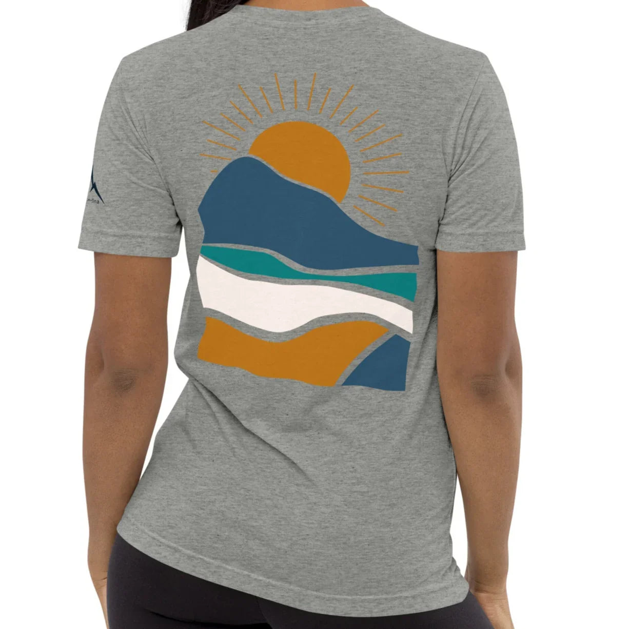 rustic sunrise back | fitted tee
