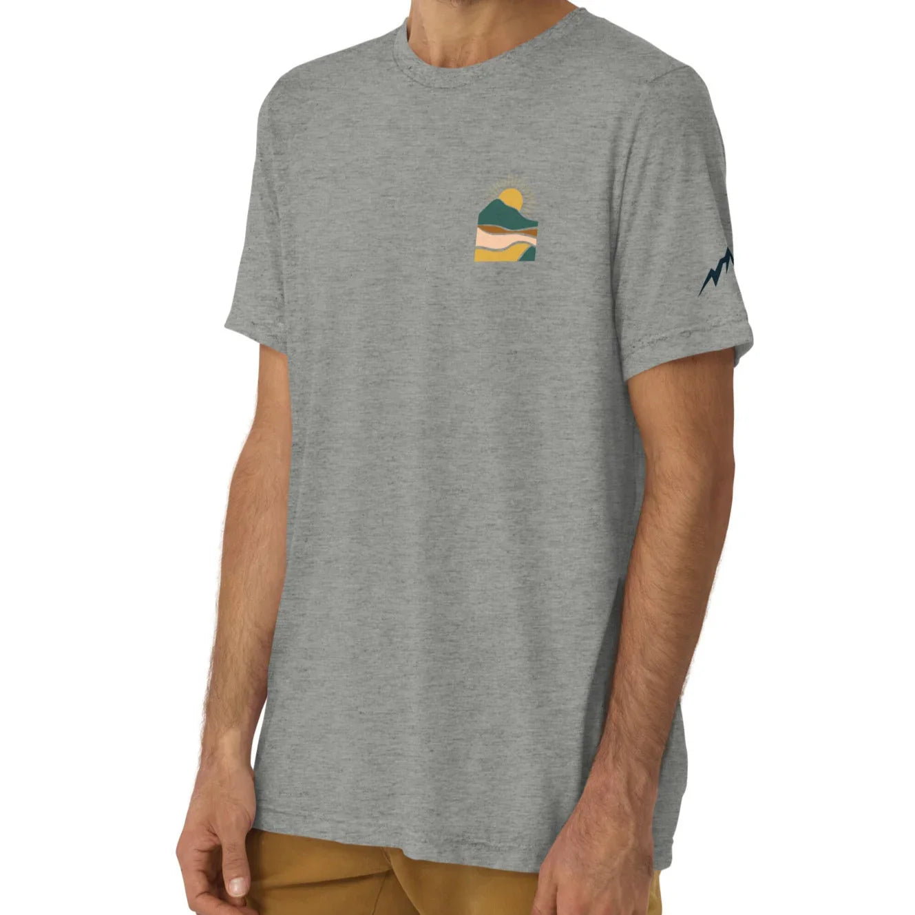 earthy sunrise back | fitted tee