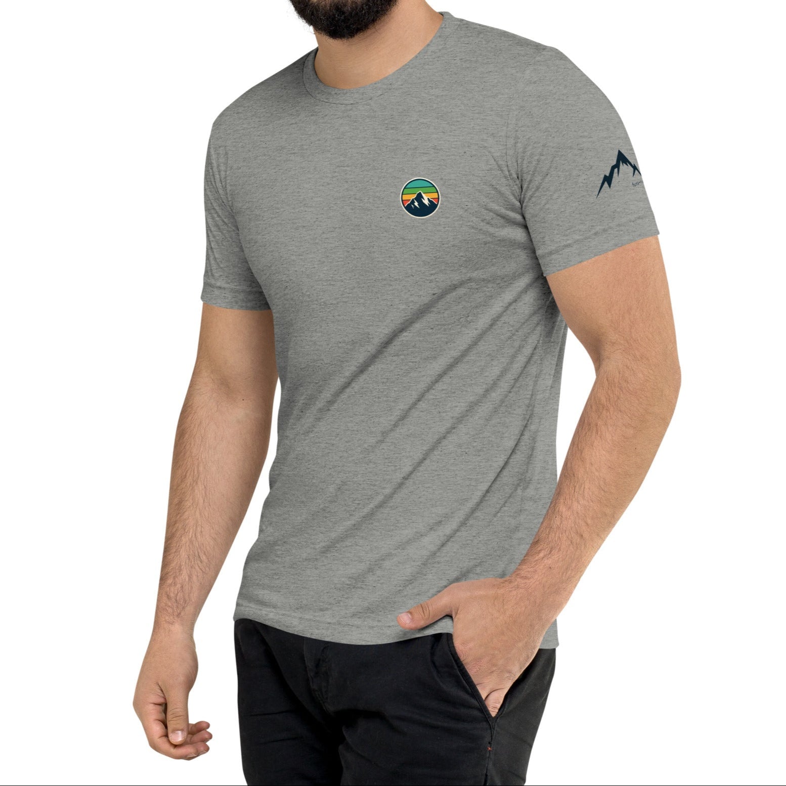 rainbow mountain back | fitted tee