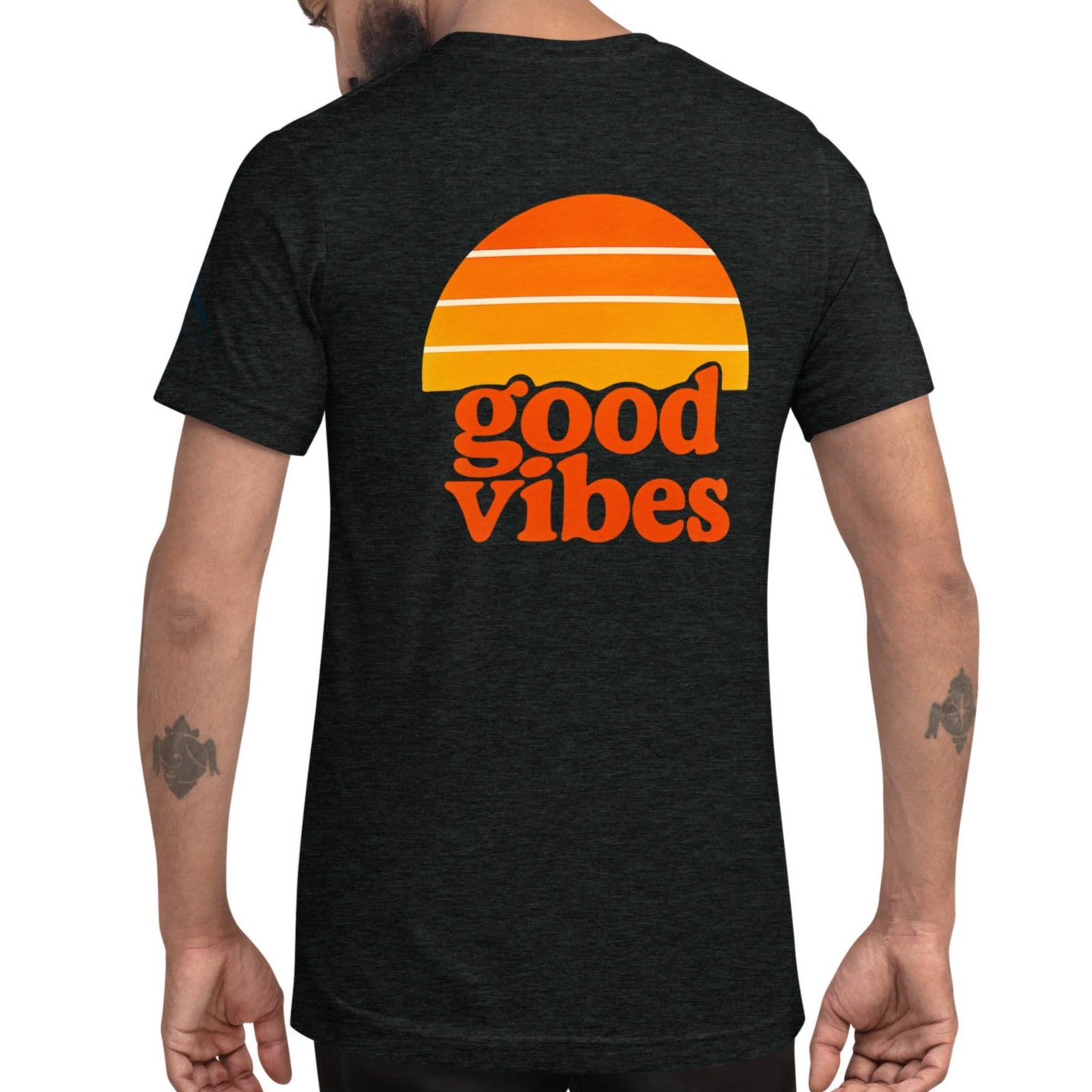 good vibes back | fitted tee
