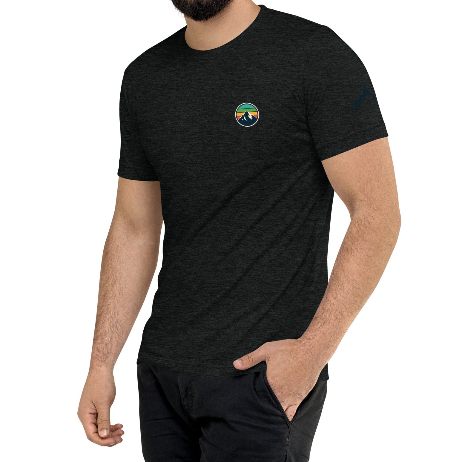 rainbow mountain back | fitted tee