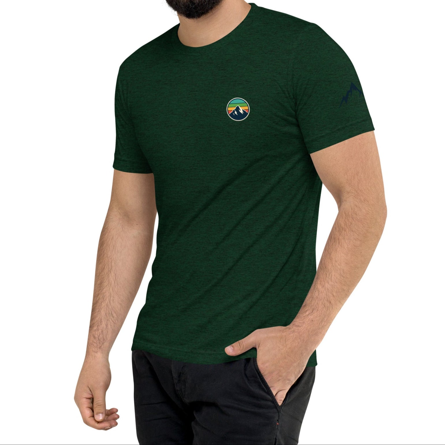 rainbow mountain back | fitted tee