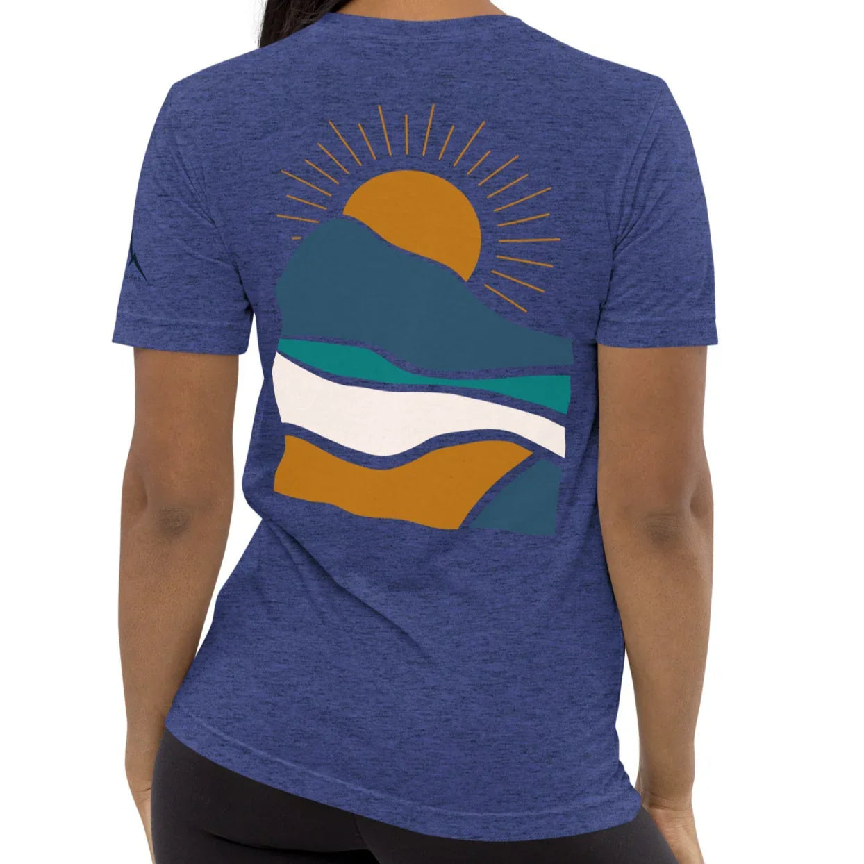 rustic sunrise back | fitted tee