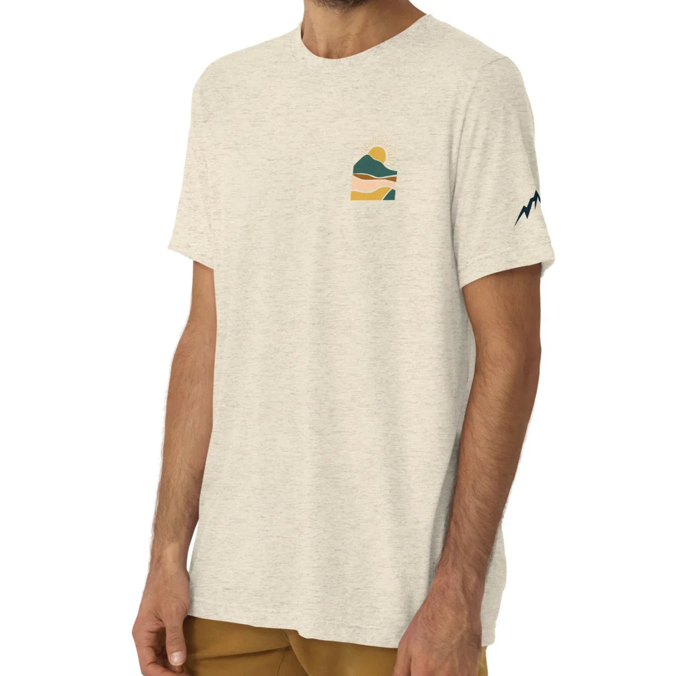 earthy sunrise back | fitted tee