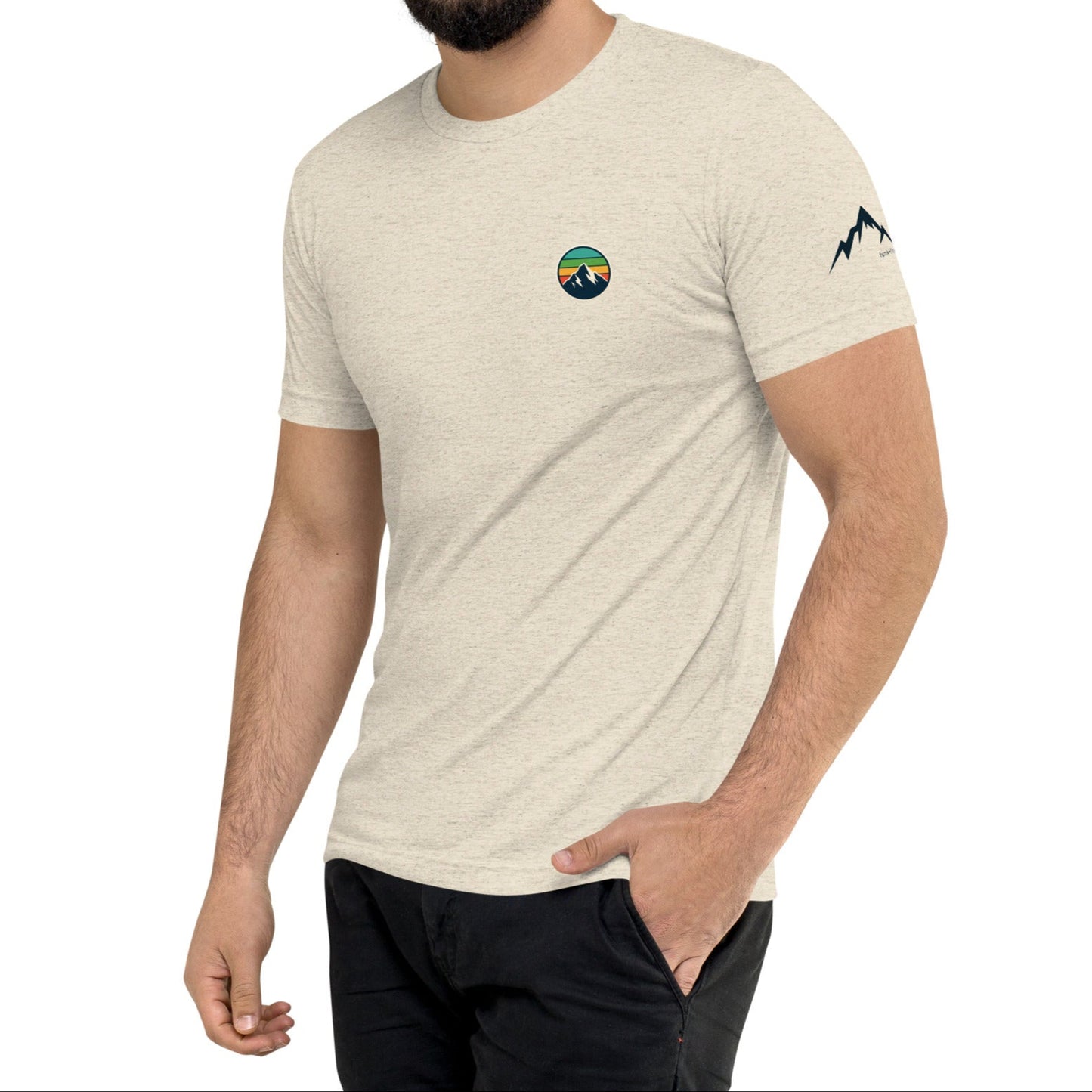 rainbow mountain back | fitted tee