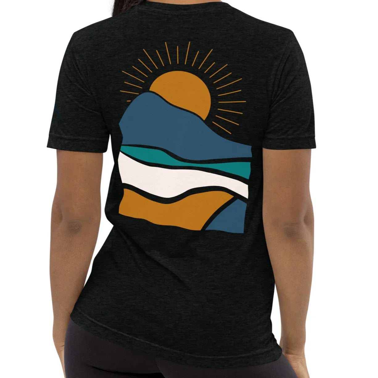 rustic sunrise back | fitted tee