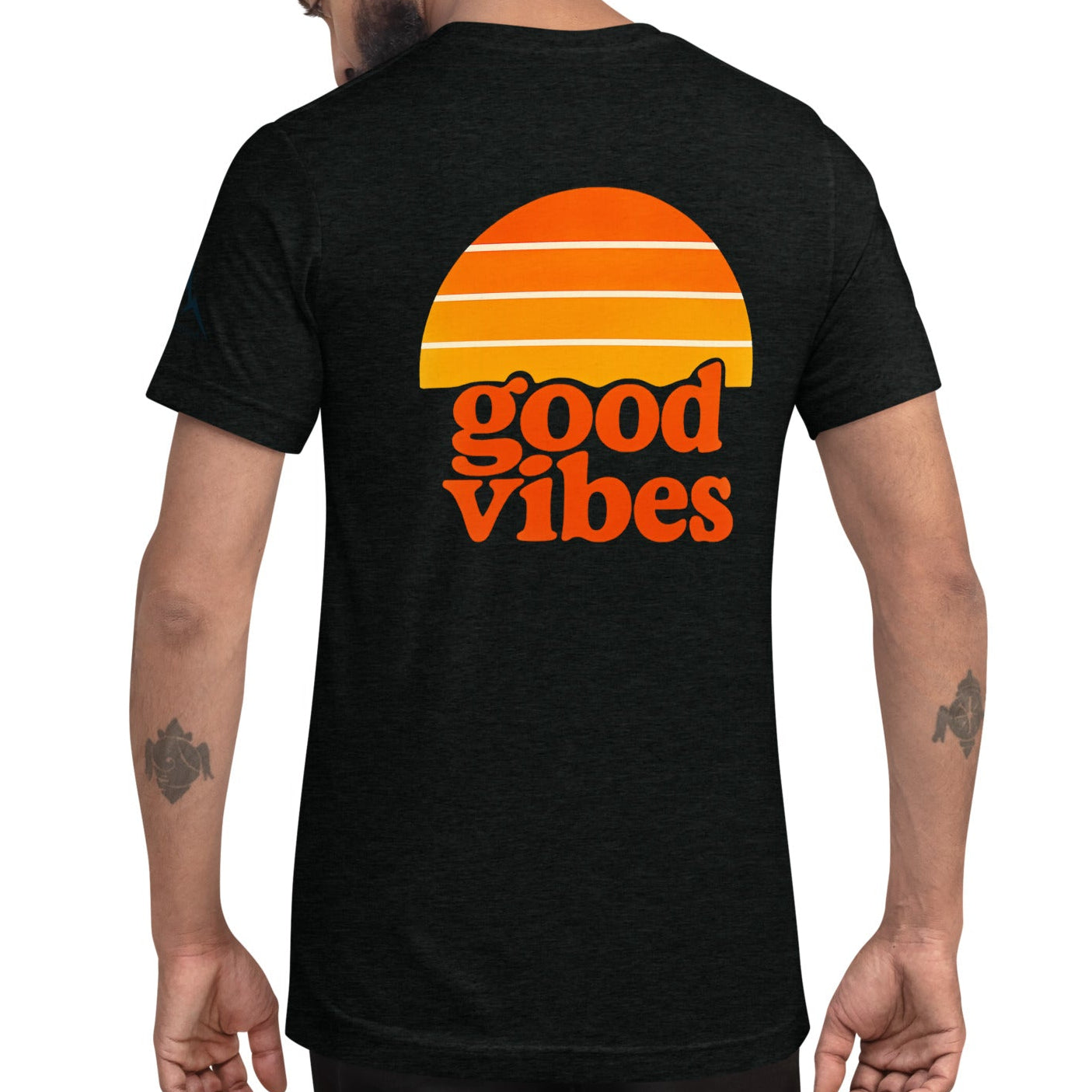 good vibes back | fitted tee