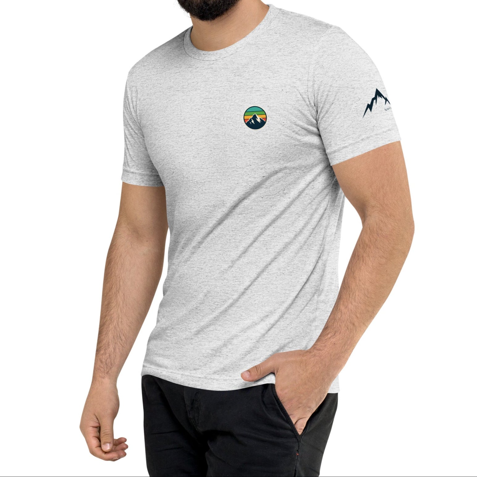 rainbow mountain back | fitted tee