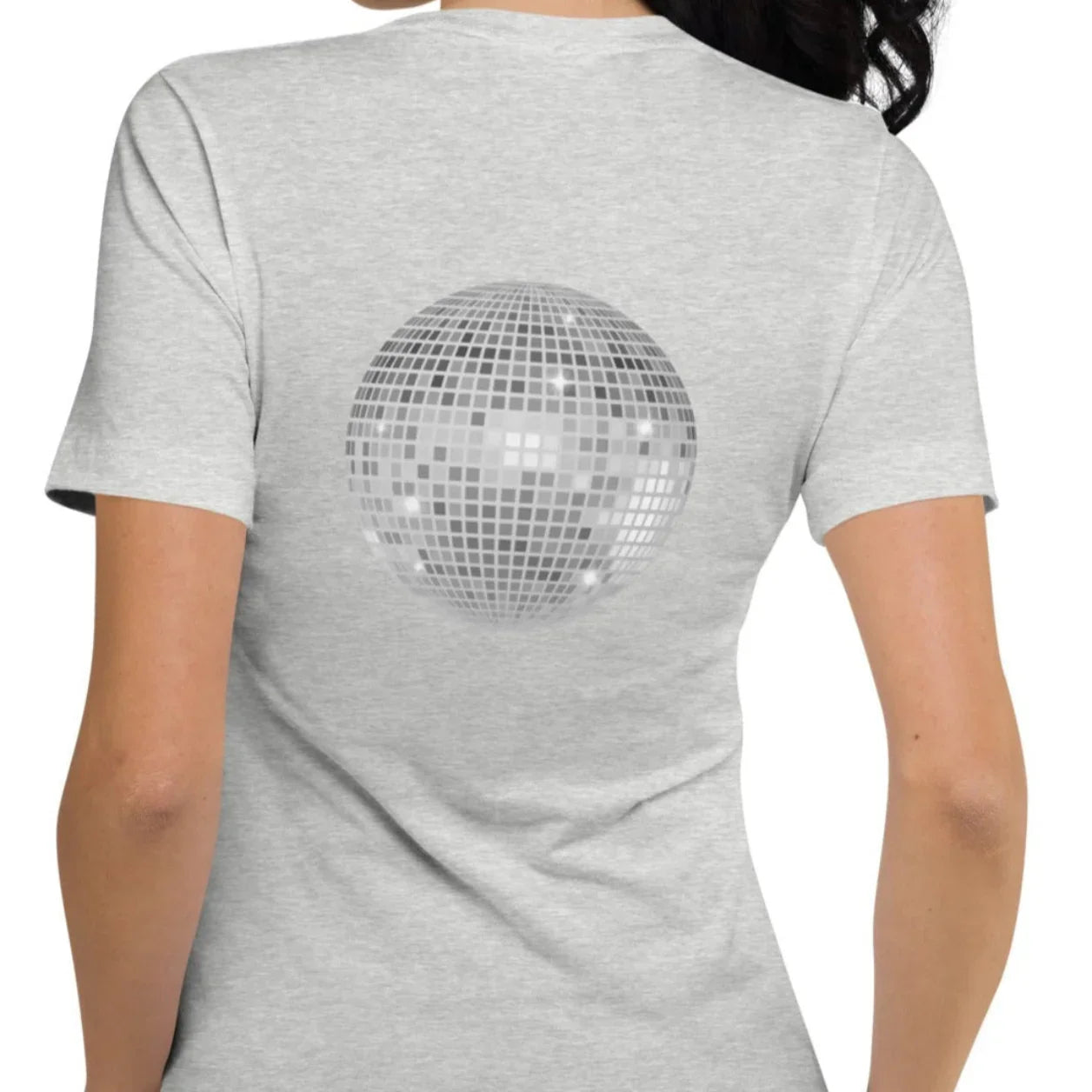 discoball back | v-neck tee - f u n k + f i n a